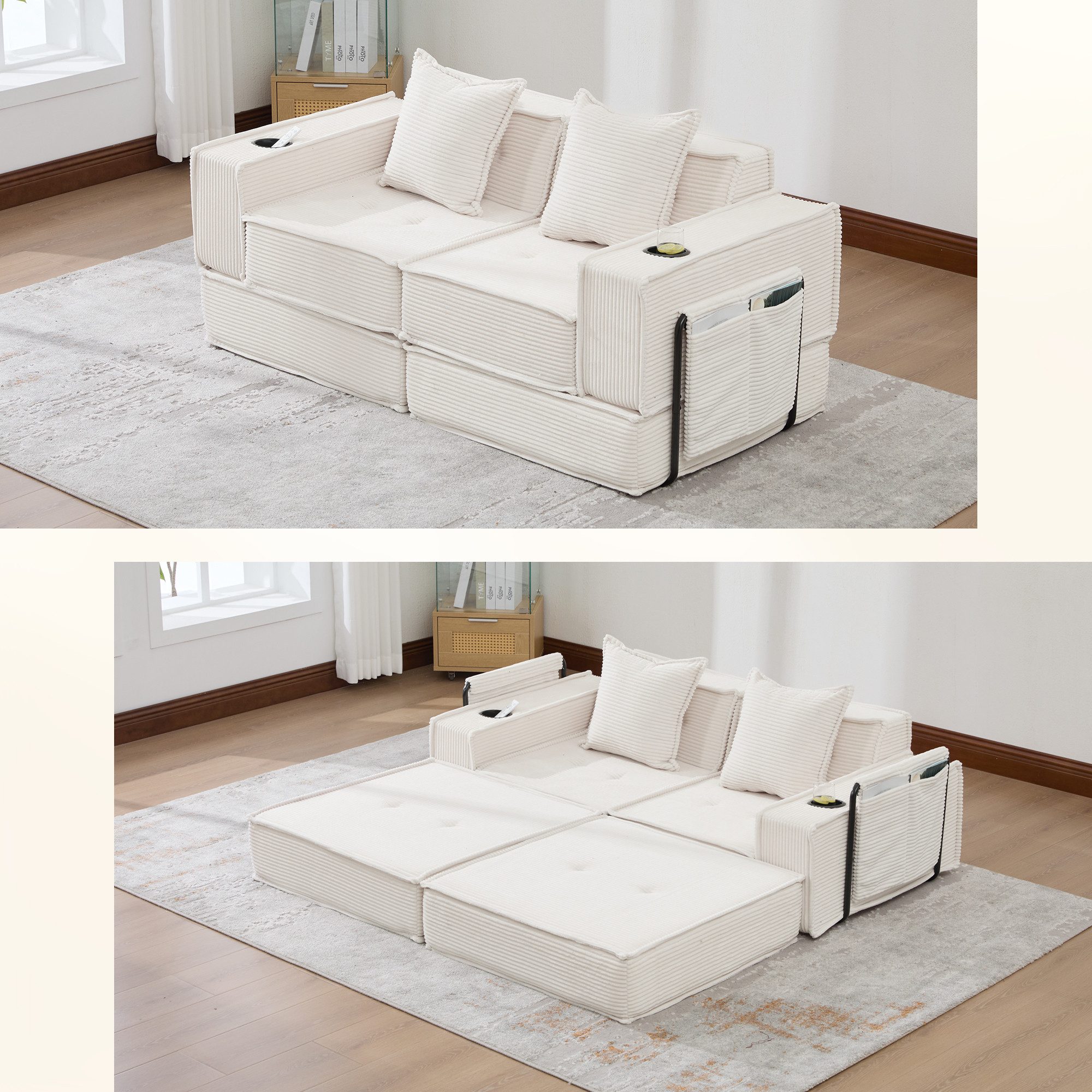 2-Sitzer Schlafsofa Sofa mit schlaffunktion