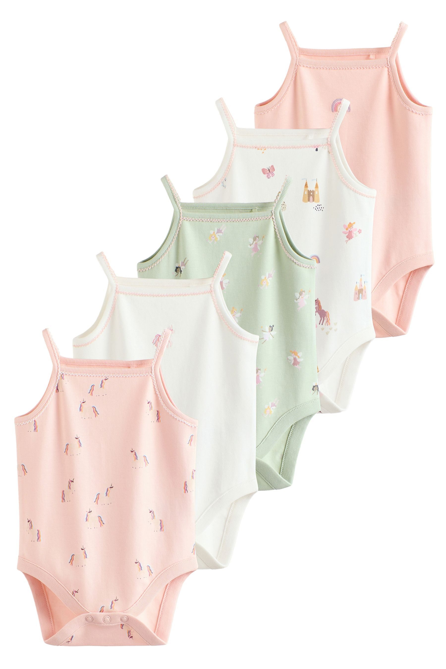 Next Body Babyoberteile mit Trägern 100 % Baumwolle, 5 Stk. (5-tlg)