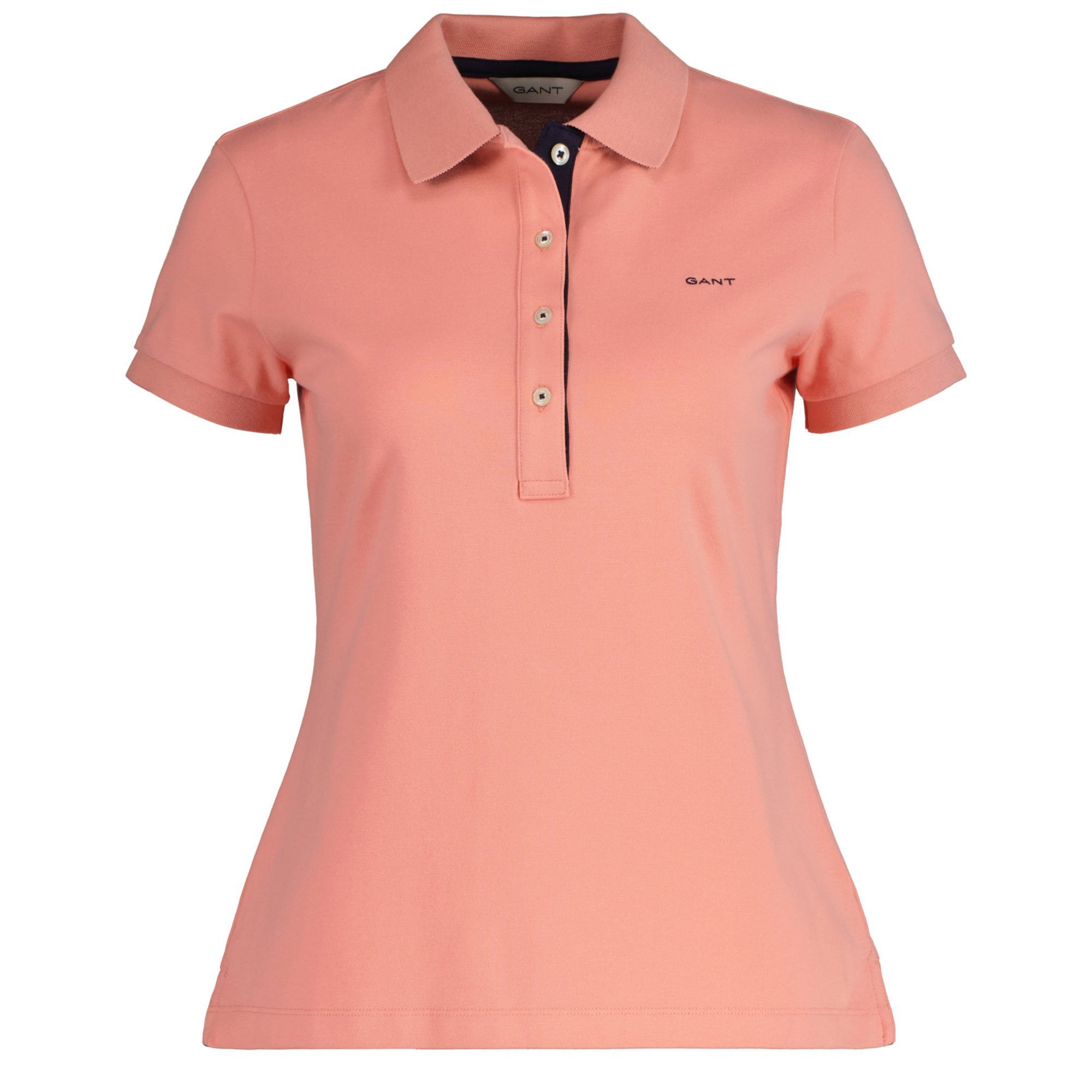 Gant T-Shirt Damen Poloshirt - CONTRAST COLLAR PIQUE POLO, 96 % Baumwolle,  4 % Elastan