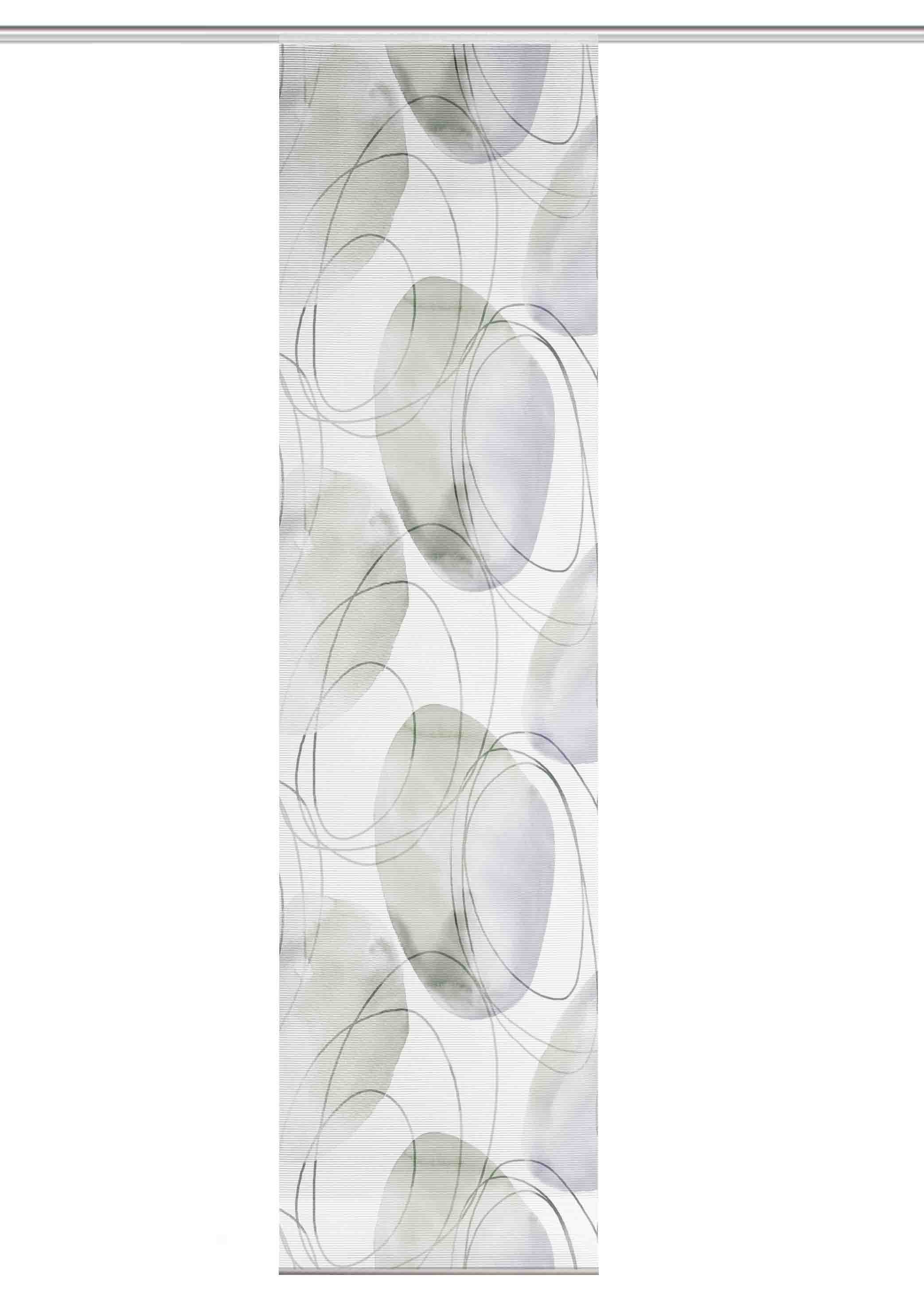 HOME WOHNIDEEN Schiebegardine HIG Schiebegardine ELLRIK, recycelt, 245x60 cm, bedruckt, Bambusoptik (1 St), Paneelwagen, halbtransparent, 91% Polyester (recycelt), 9% Polyester