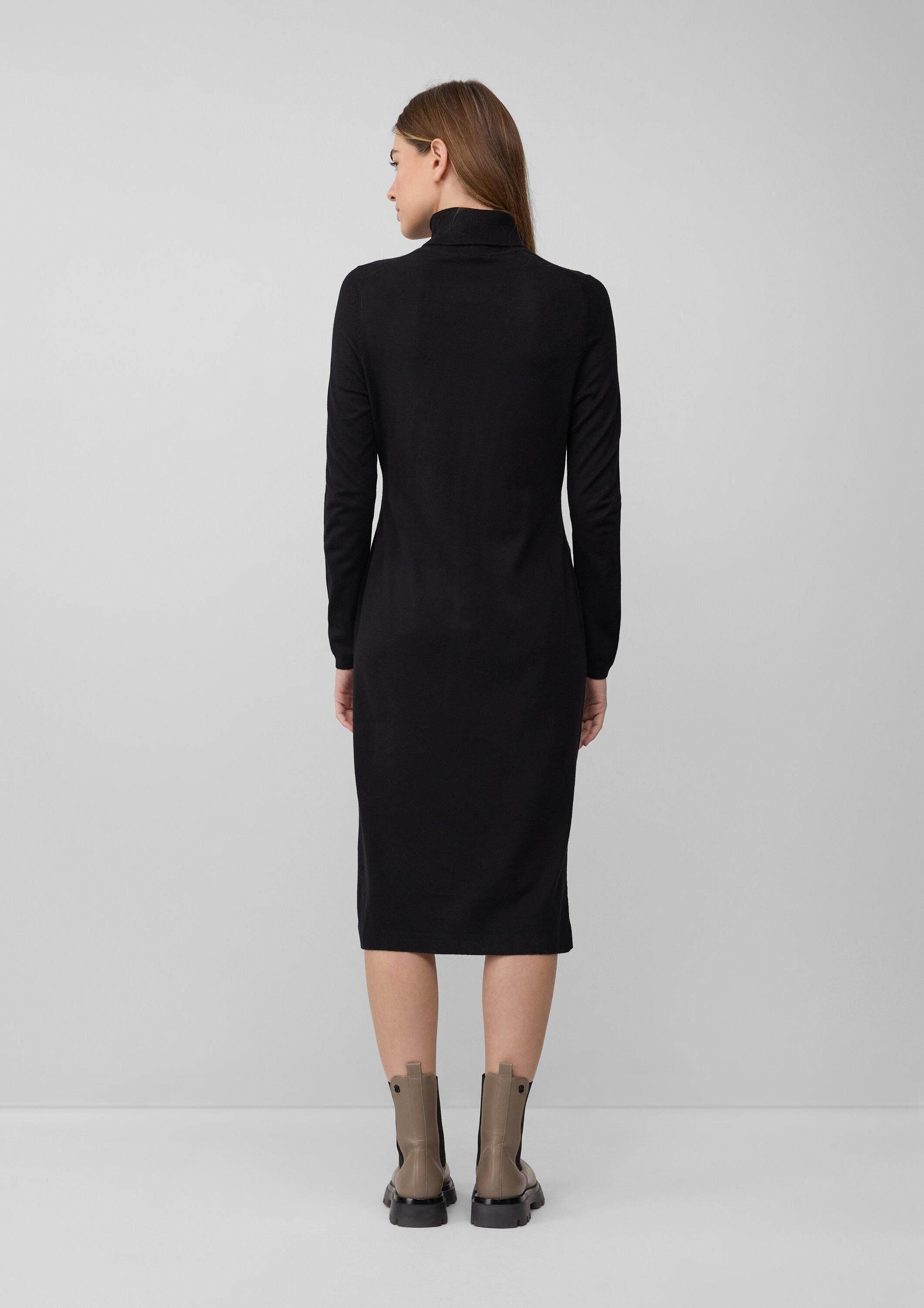 s.Oliver Midikleid Kleid Rollkragen-Feinstrickkleid im Slim Fit aus Viskosemix