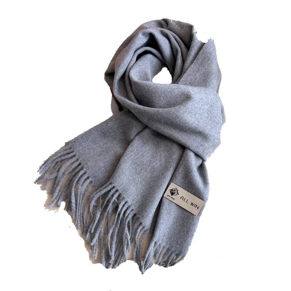 Blusmart Halstuch Schal Damen Warm Herbst Winter unifarben Baumwolle mit quasten, (Dick und weich, Einfarbige Schals und Tücher), Für …