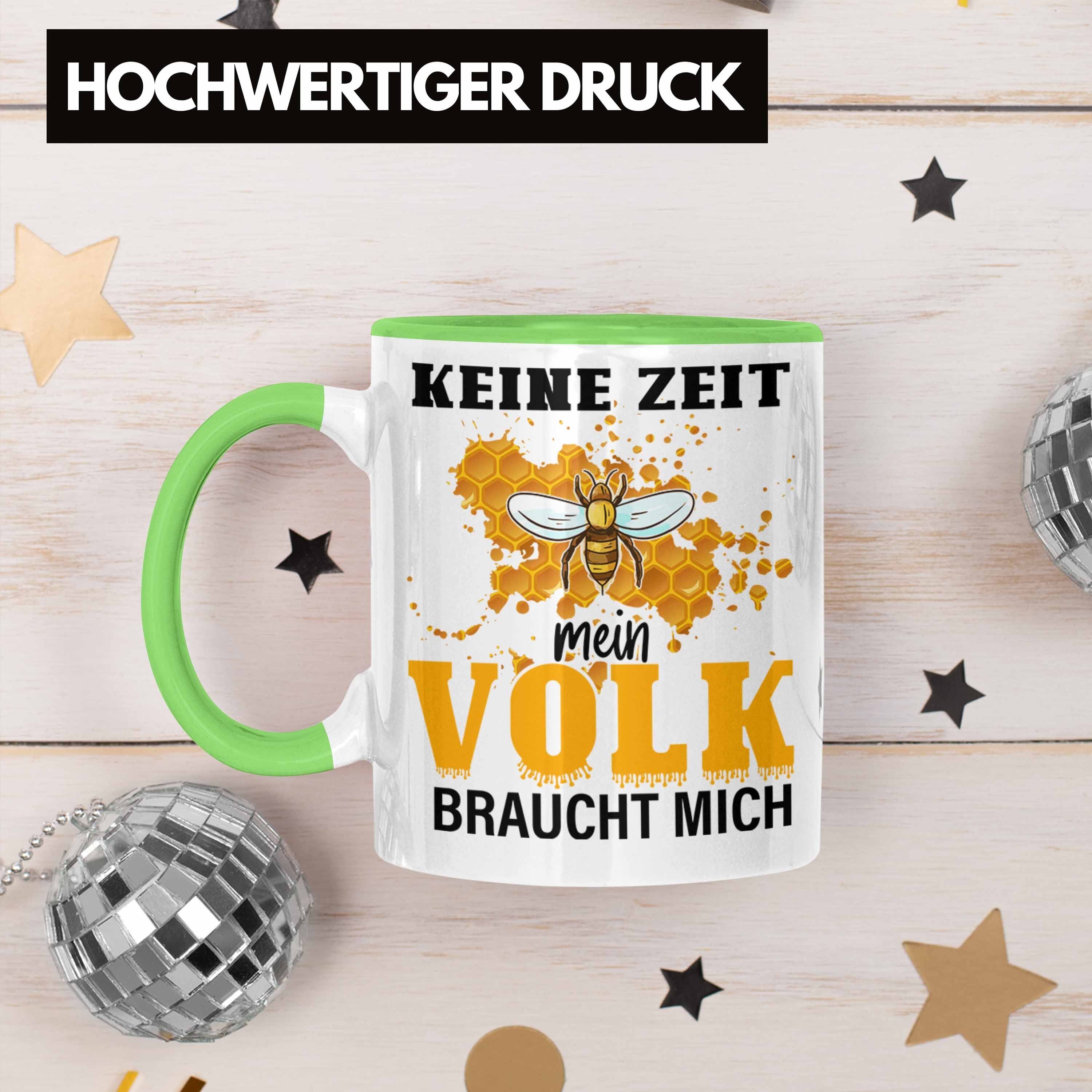 Zeit Bienenzüchter Tasse Geschenkidee Trendation Bienen Honig Imker Geschenk - Trendation Imkeri Tasse Volk Mein Mich Braucht Keine Grün