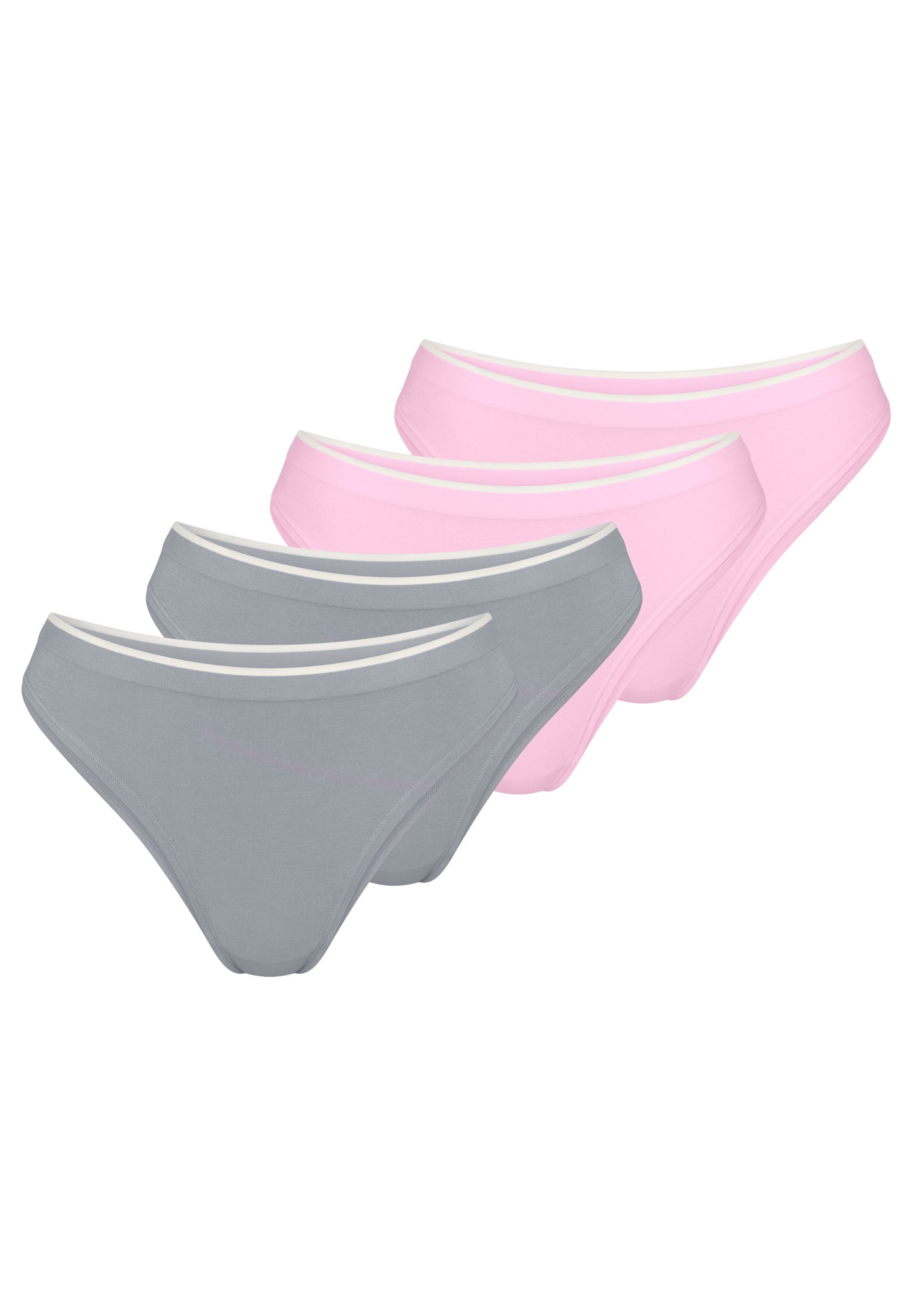 sloggi Bikinislip 4er Pack GO Sense (Spar-Set, 4-St) Slip - Nahtlos - High leg Slip im modernen puristischen Design