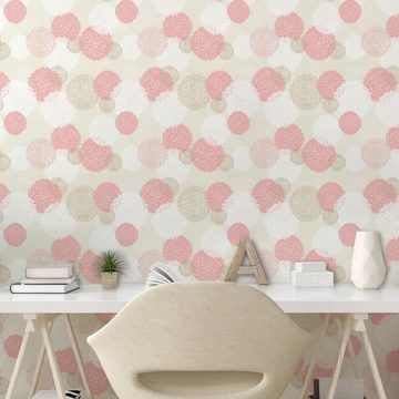 Abakuhaus Vinyltapete selbstklebendes Wohnzimmer Küchenakzent, Pastell Weiches Frühlings-Blumenmotiv