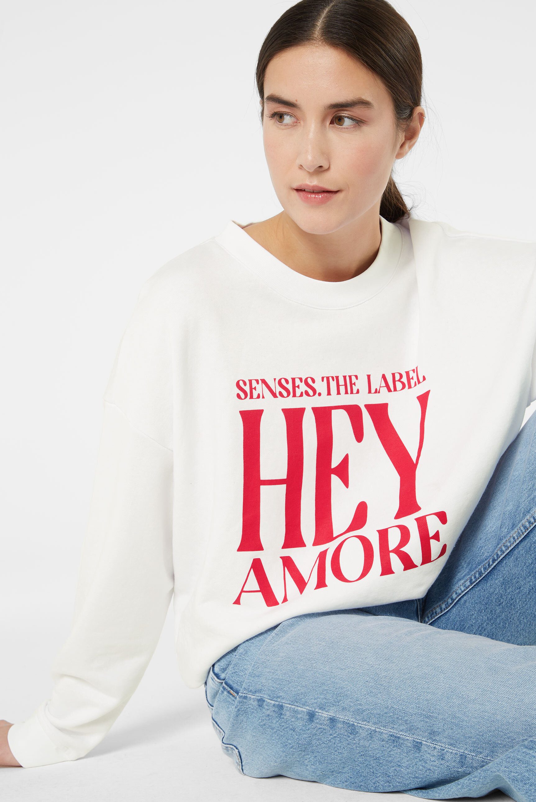 SENSES.THE LABEL Sweater mit überschnittenen Schultern