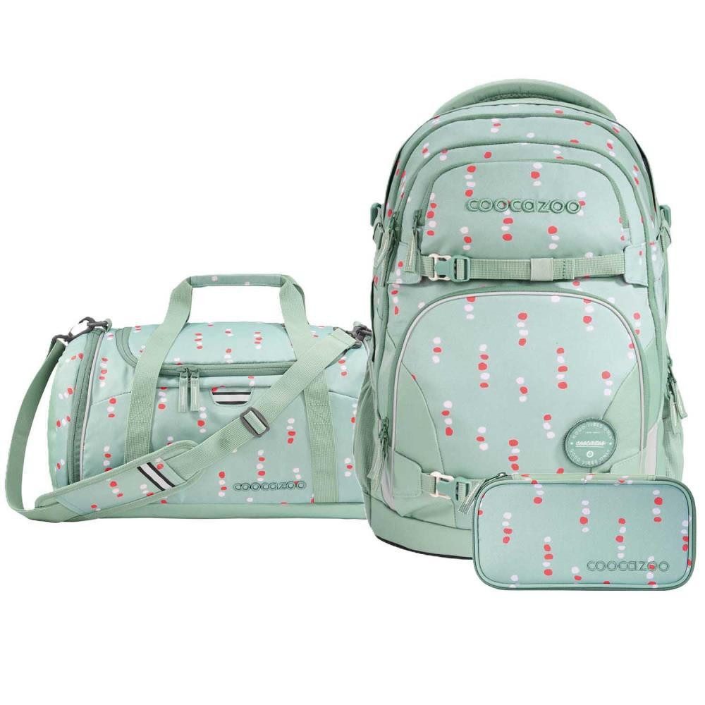 coocazoo Schulrucksack Porter (3tlg., inkl. Schlamperbox und Sporttasche)
