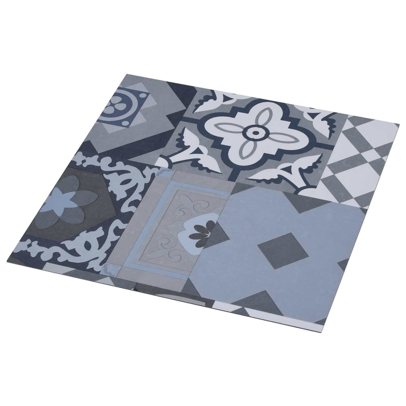 vidaXL Vinyllaminat 5,11 mÂ² Selbstklebende Bodenplatten 55er Set Mehrfarbig 5,11 m² Vinyl