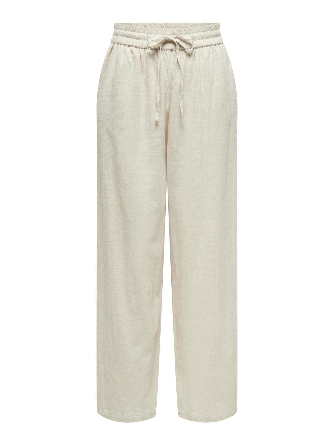 ONLY Stoffhose Leinenhose mit Kordelzug und günstig online kaufen