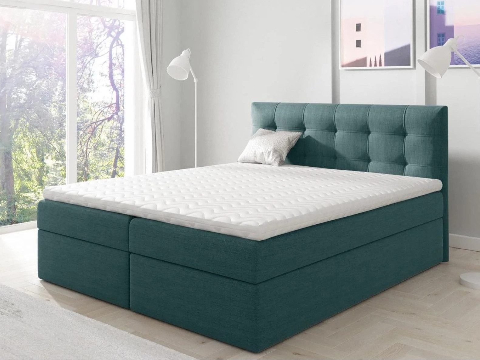Beautysofa Boxspringbett TOPIQ mit Bettkasten (Bett günstig online kaufen