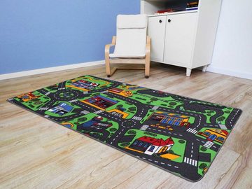 Kinderteppich Spielteppich STADT - 95x133cm, Primaflor-Ideen in Textil, Rechteckig, Höhe: 5 mm