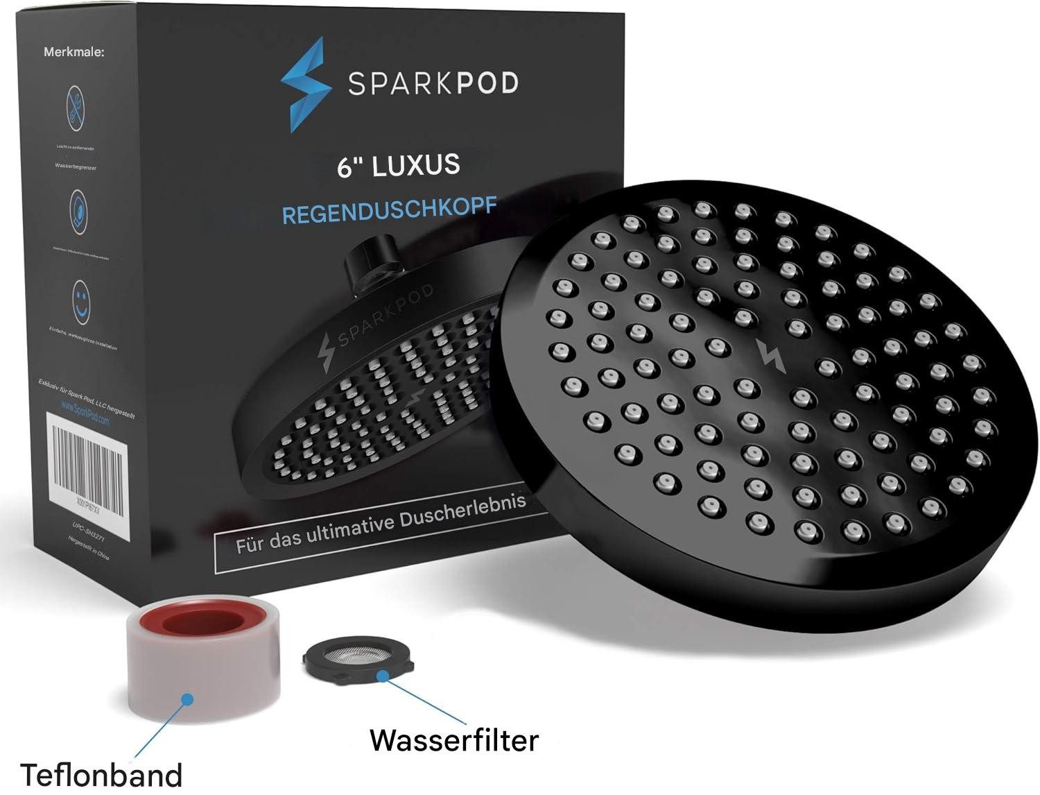 sparkpod Regenduschkopf Luxus XL Hochdruck Duschkopf günstig online kaufen