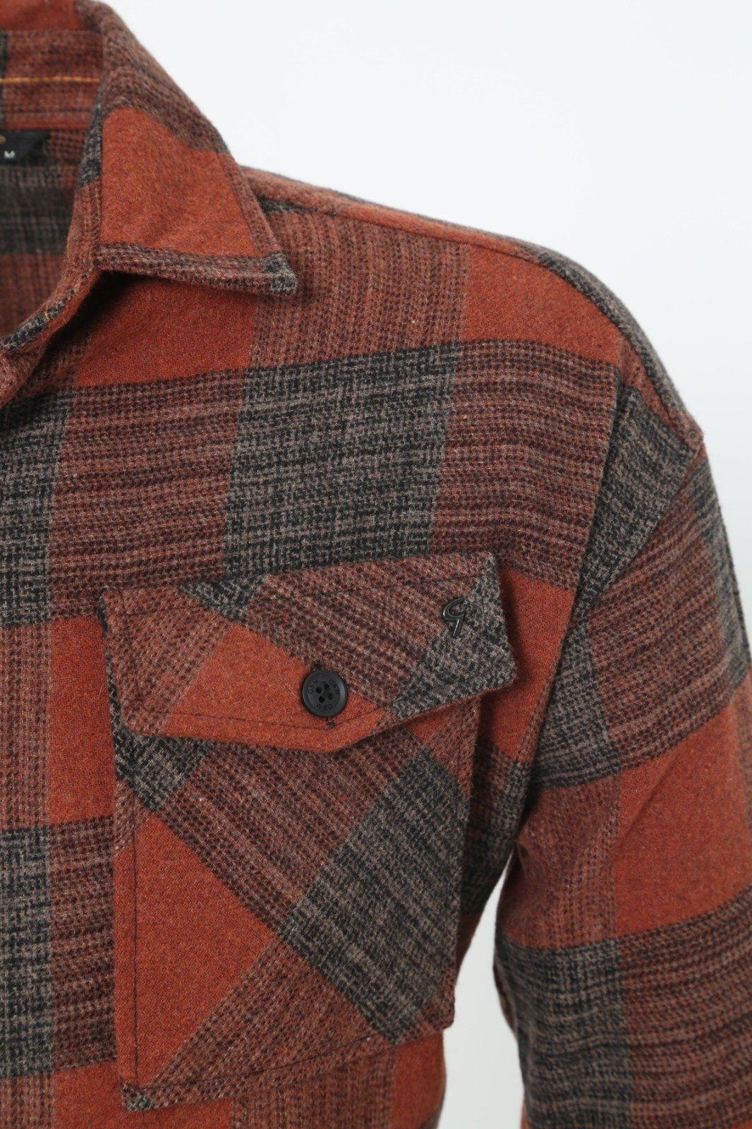 Megaman Jeans Flanellhemd Flanellhemd H-265 Flanellhemd Kariert Hemd Holzfä günstig online kaufen