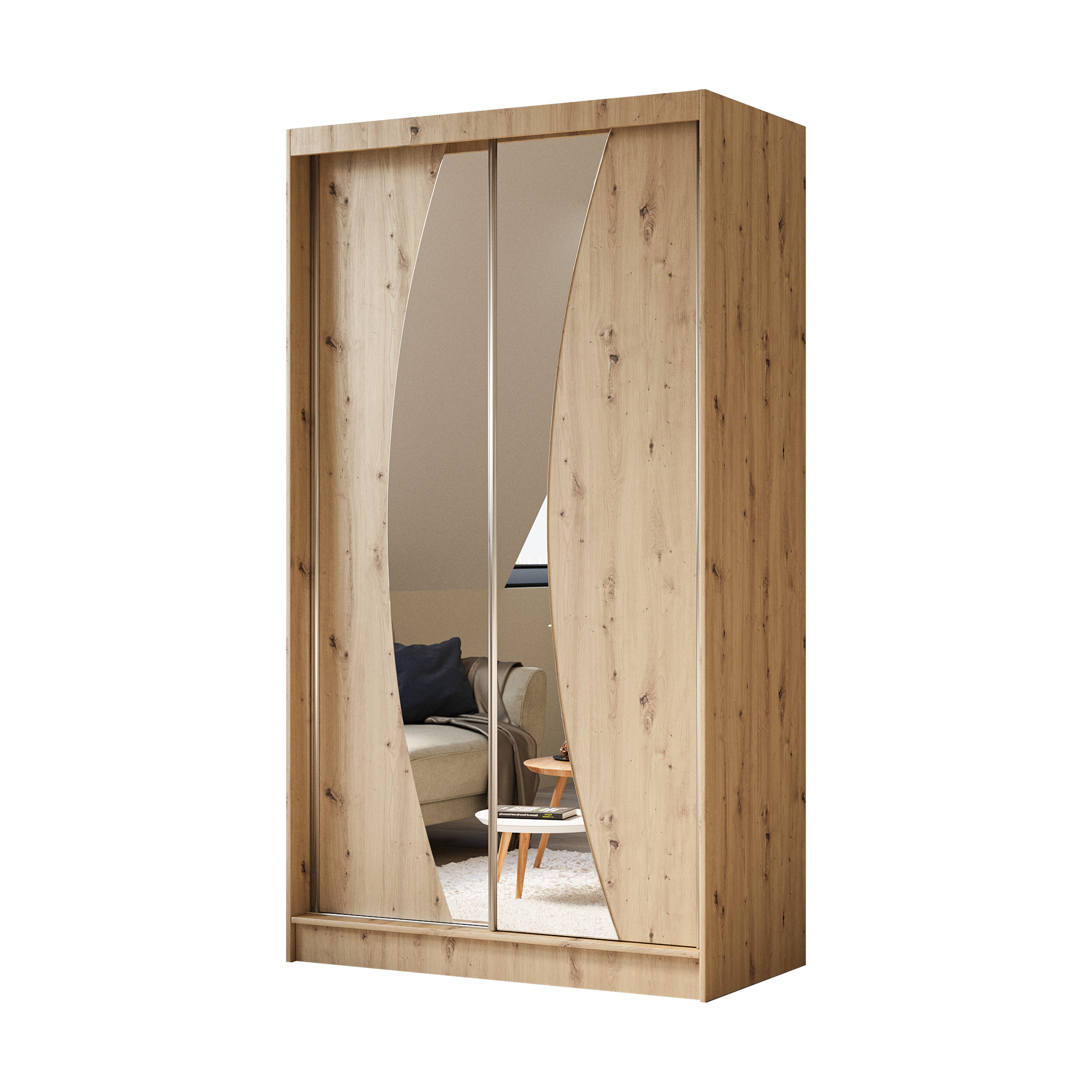 Beautysofa Kleiderschrank Vox (Schrank mi Schiebtüren, günstig online kaufen