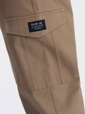 OMBRE Cargohose Herrenhose mit Cargotaschen und Kordelzug am Beinabschluss Dekoratives Schlüsselband