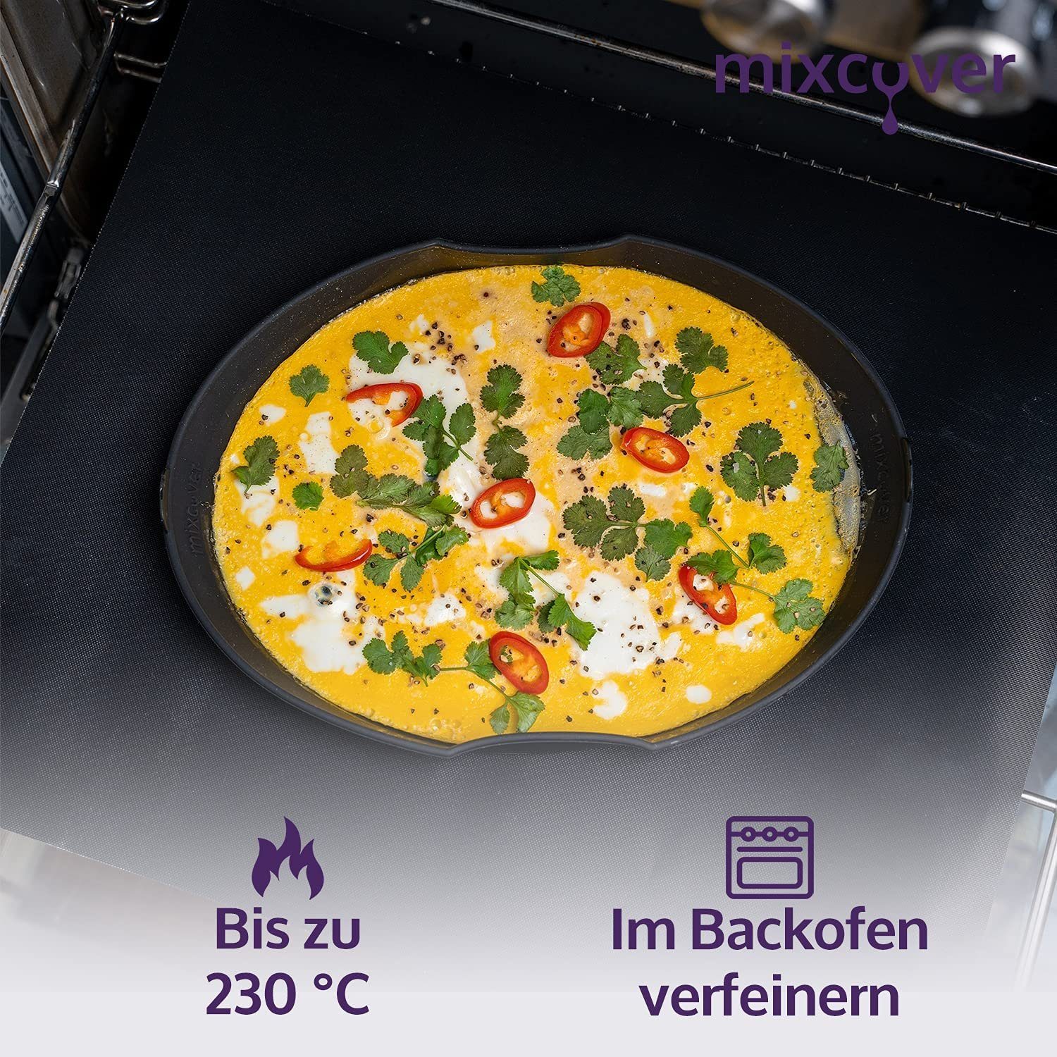 Mixcover Küchenmaschinen-Adapter Dampfgarraum Dampfgarform Cookit Auflaufform mixcover Bosch Silikonform für