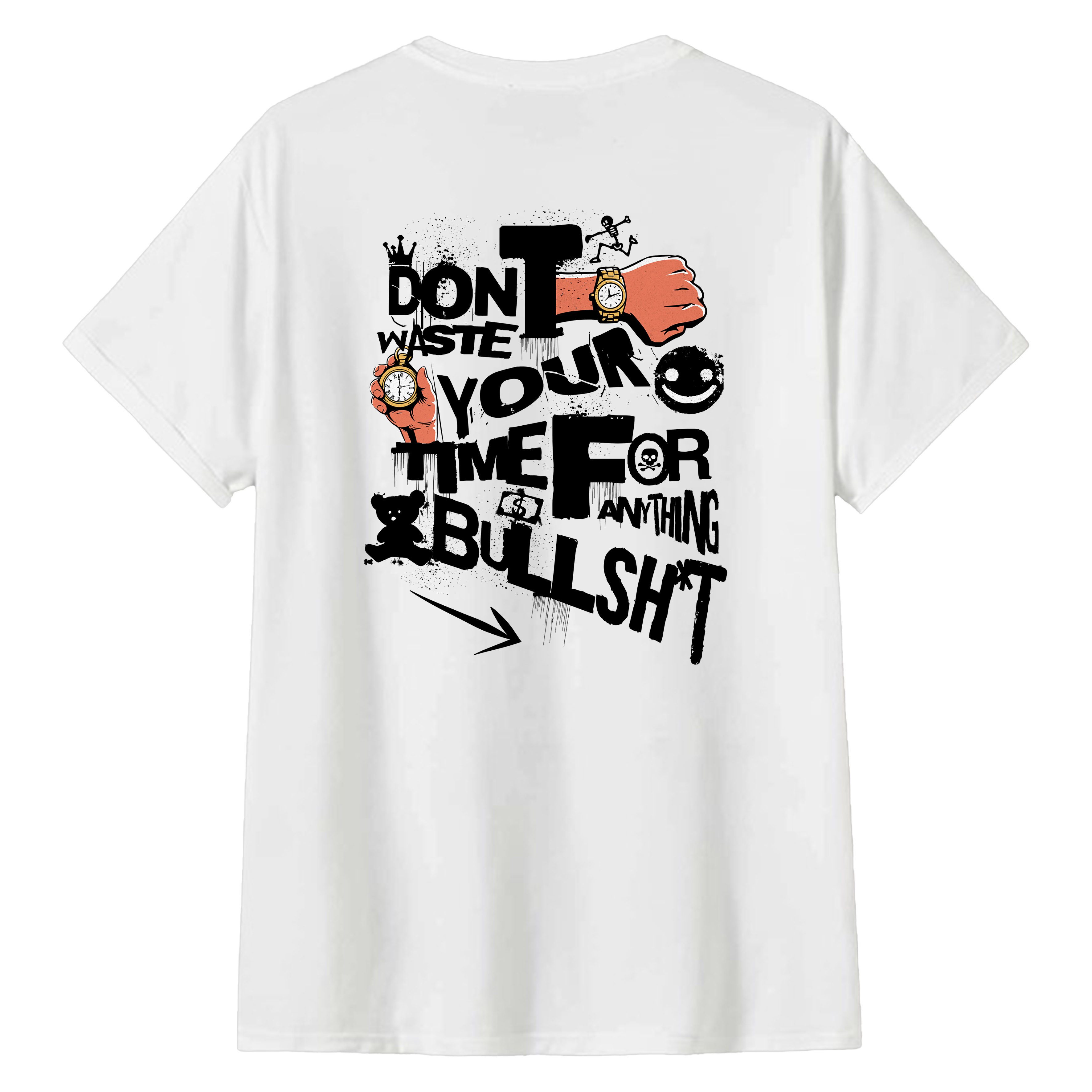 Banco Print-Shirt Herren „Don’t Waste Time“ mit Spruch-Print – Streetwear S günstig online kaufen