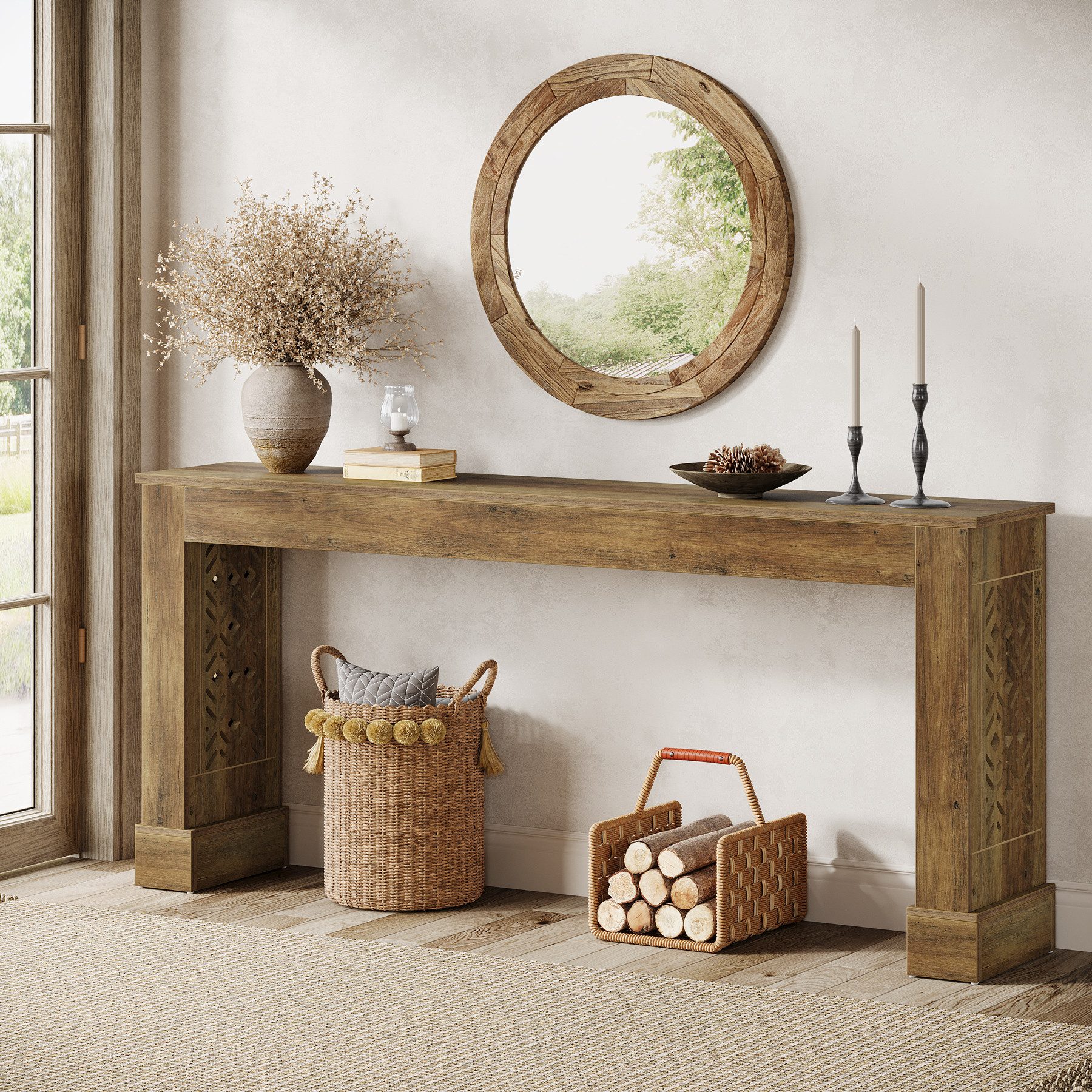 Tribesigns Konsolentisch 160 cm Landhaus Konsolentisch günstig online kaufen