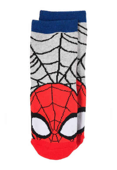 Spiderman Socken Spider-Man Kinder Jungen Socken Gumminoppen Stopper-Socken Strümpfe