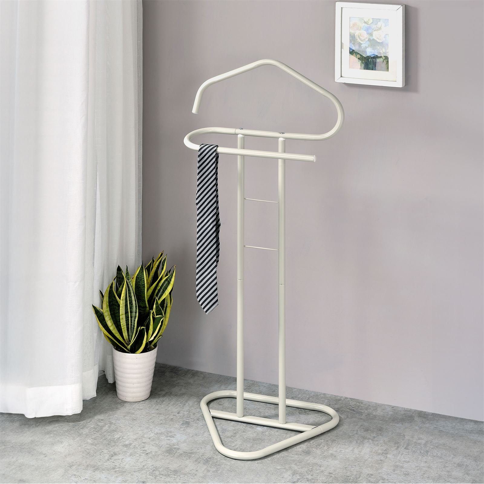 IDIMEX Herrendiener CAMILO, Stummer Diener Kleiderablage mit Hosenbügel aus Metall Beige