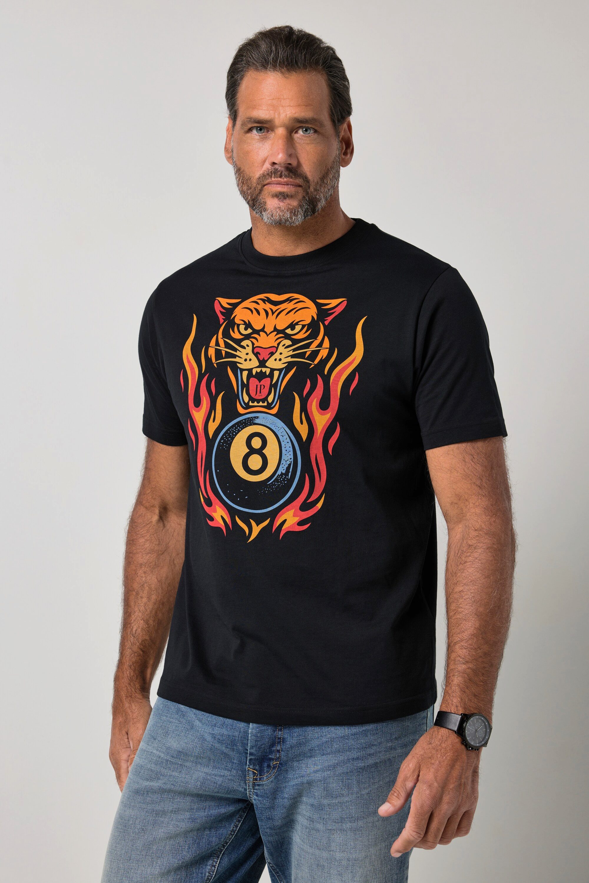 T-Shirt T-Shirt Halbarm Print bis 8 XL