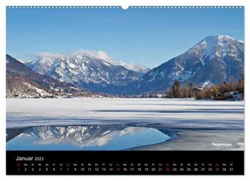CALVENDO Wandkalender Oberbayerische Seen (Premium, hochwertiger DIN A2 Wandkalender 2023, Kunstdruck in Hochglanz)