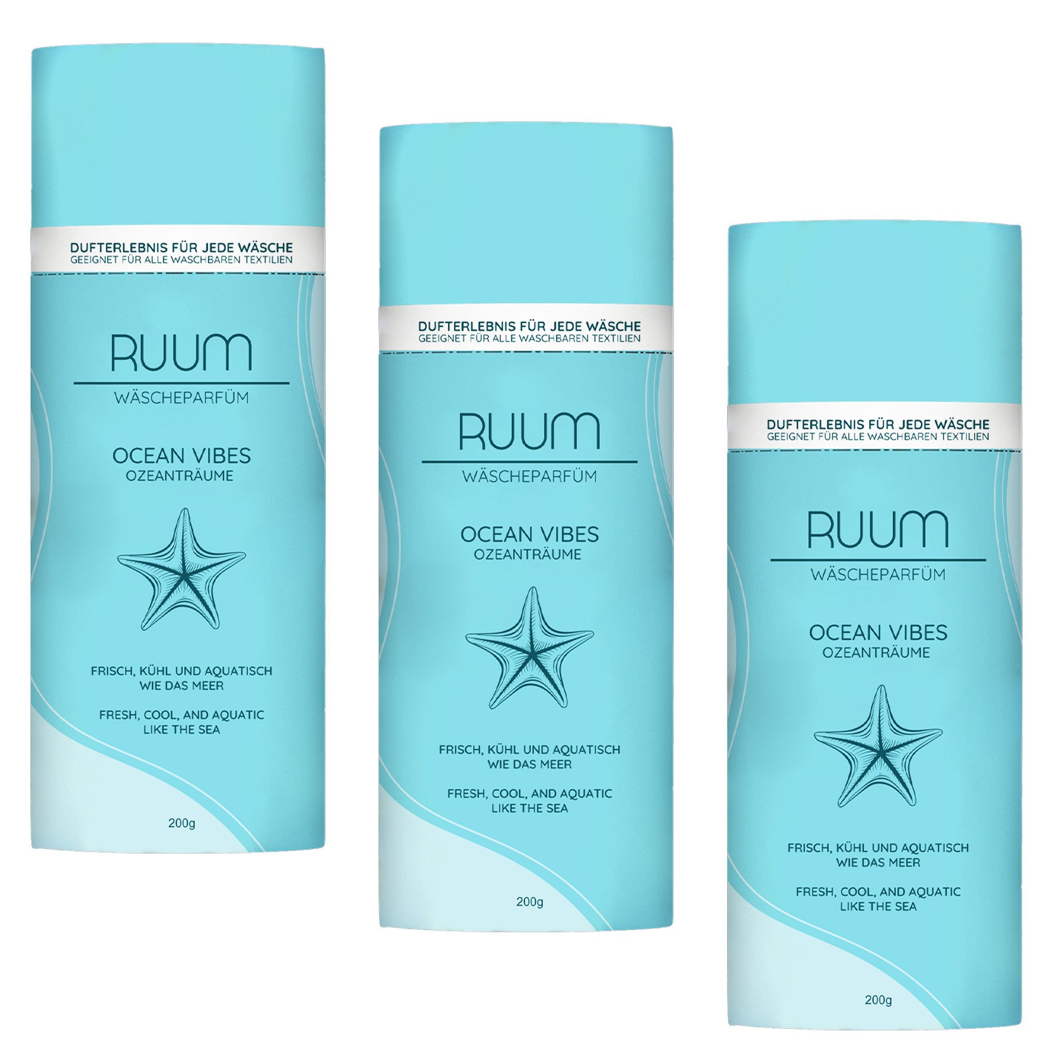 RUUM Wäscheparfüm Duftperlen (Textilienduft, 3-St., Je 200g), Für Die Waschmaschine