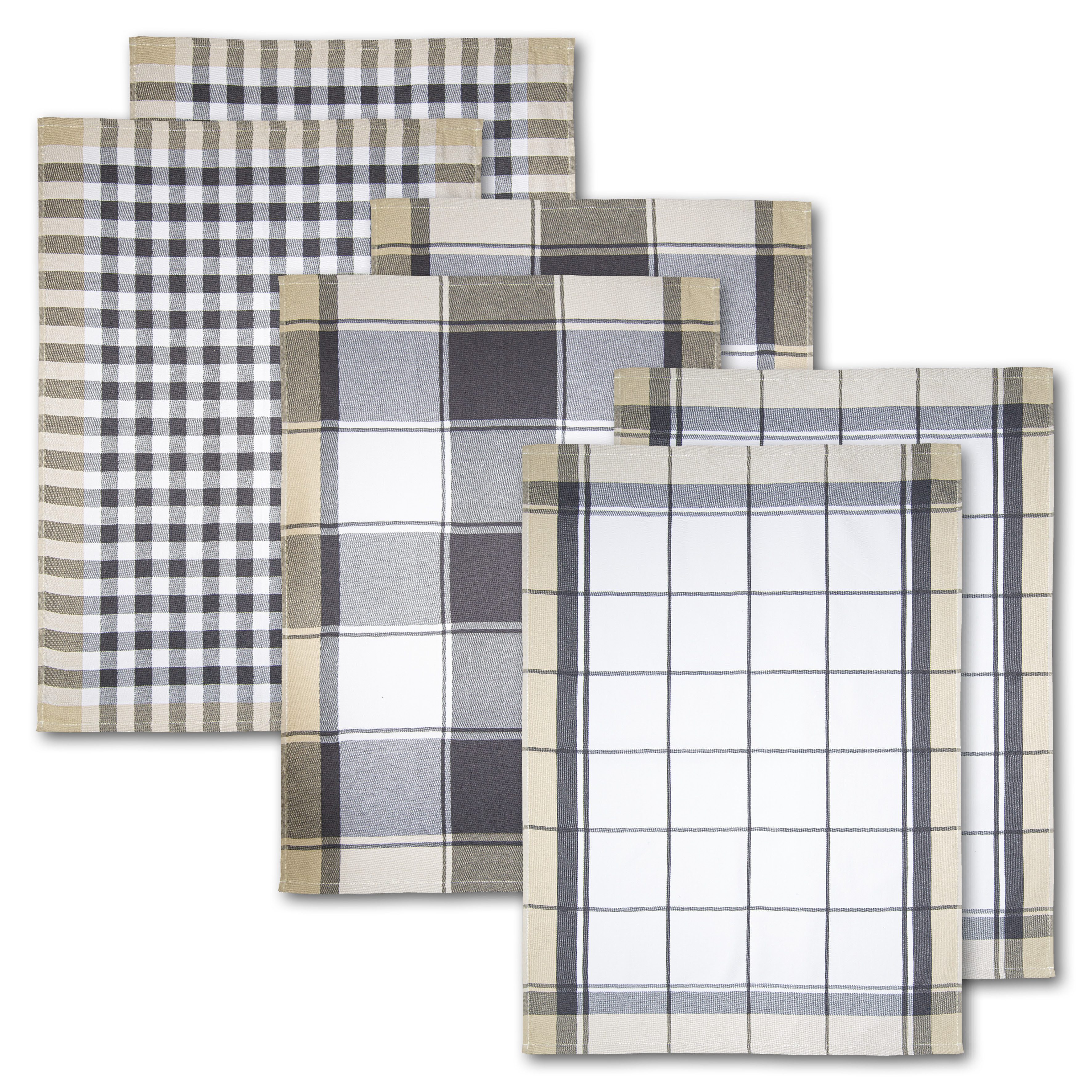 Dyckhoff Geschirrtuch KARO, Maße je Tuch ca. 50x70 cm, (Set, 6-tlg), mit dr günstig online kaufen