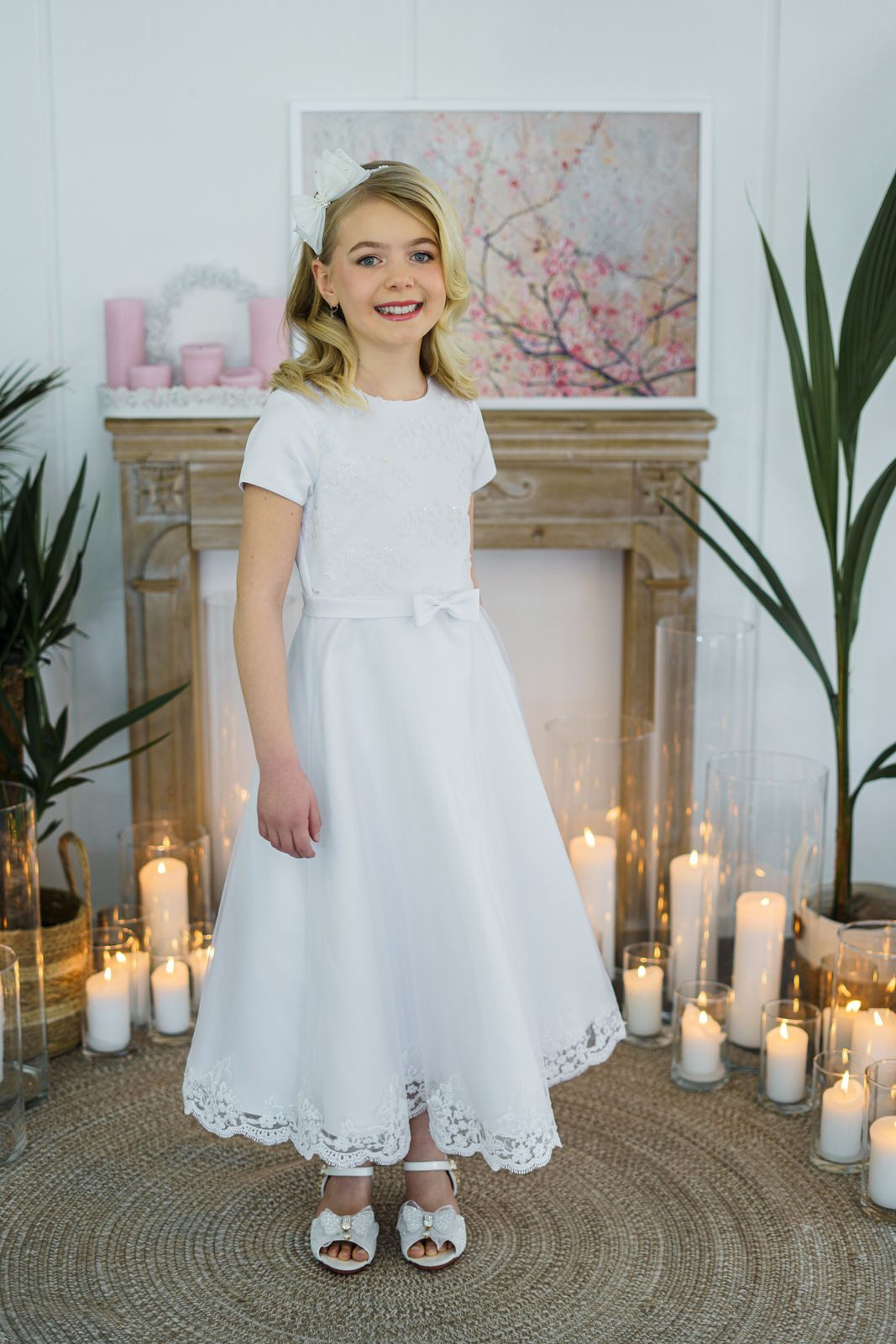 Pure White Partykleid 26041 Pure White Kommunion Kleid (Stück) klassisches Kommunionkleid