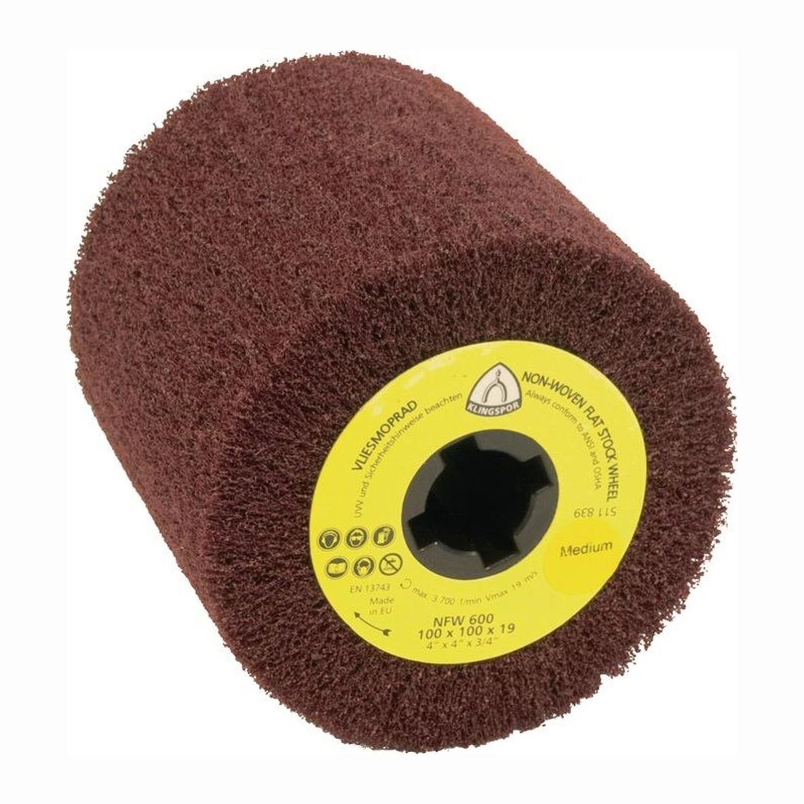 Klingspor Schleifaufsatz KLINGSPOR Satinierwalze NFW 600 S coarse - 258895