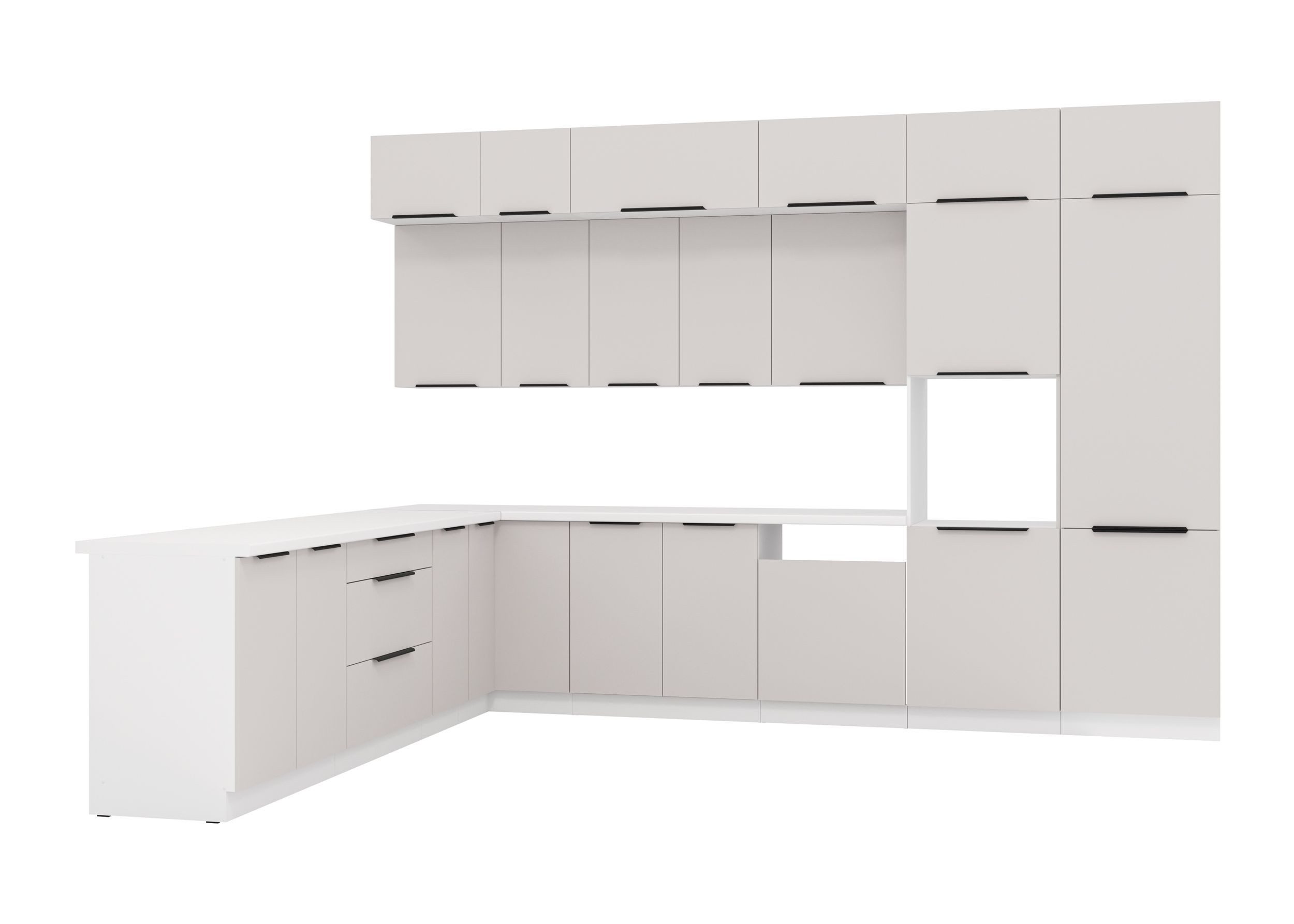 Küchen-Preisbombe Winkelküche COMO XL 290x350 cm Stauraum Küchenzeile Küchenblock Küche Kaschmir – Bild 5 von 5