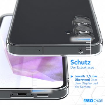 EAZY CASE Handyhülle Samsung Galaxy A55 Slimcover Clear Clear 6,6 Zoll, durchsichtige Hülle Ultra Dünn Silikon Backcover TPU Telefonhülle Klar