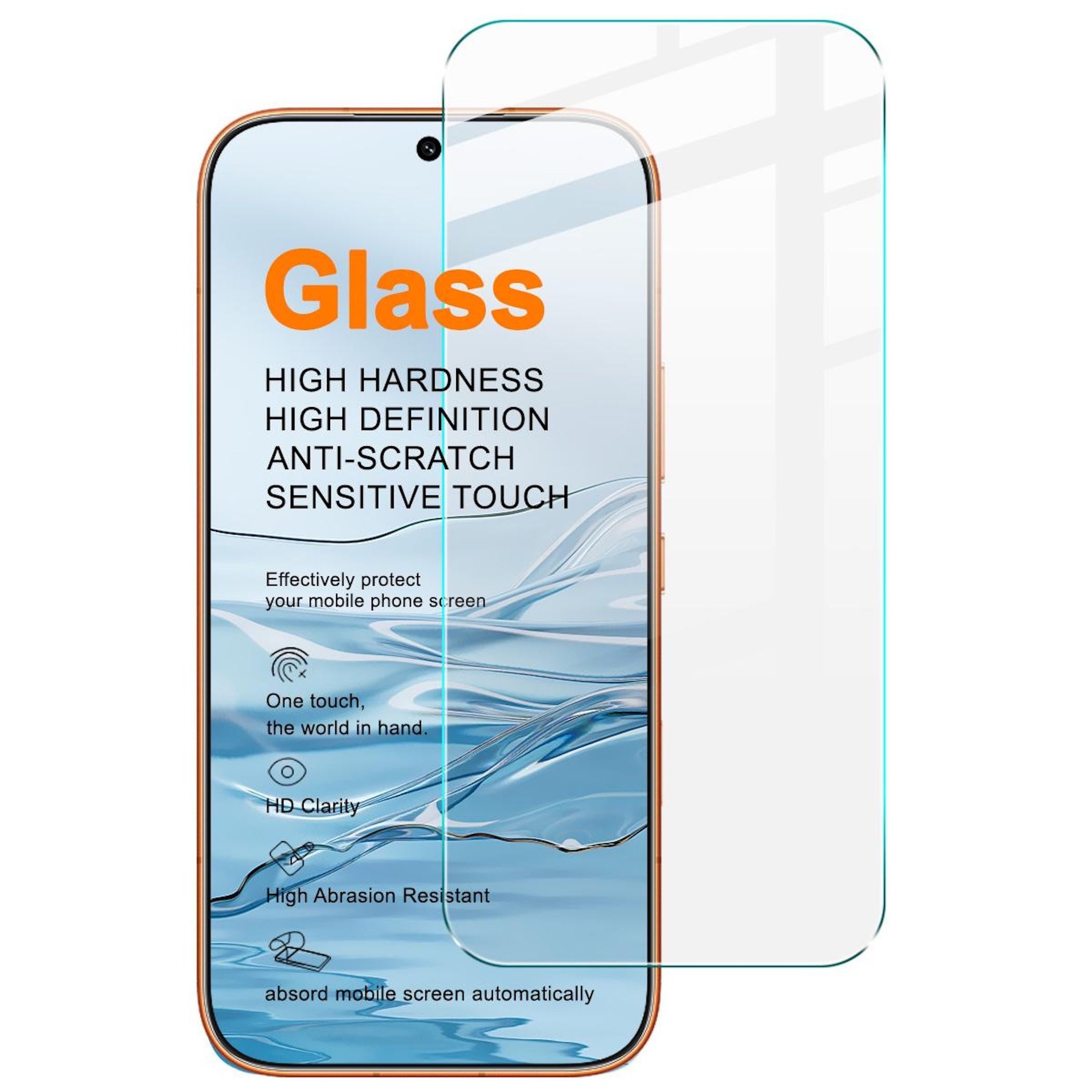 Wigento Displayschutzglas 1x für Honor 600 Pro Bildschirmschutz 9H HD Hartglas für Honor 600 Pro, 9H Härte, HD klar