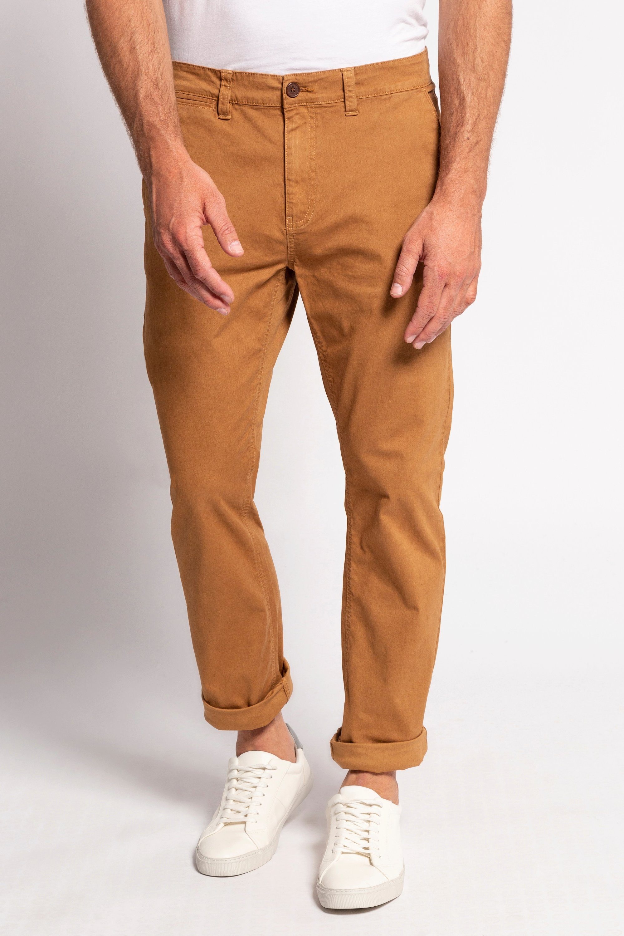 JP1880 Chinohose Chino Hose Bauch Fit FLEXNAMIC® 4-Pocket caramel