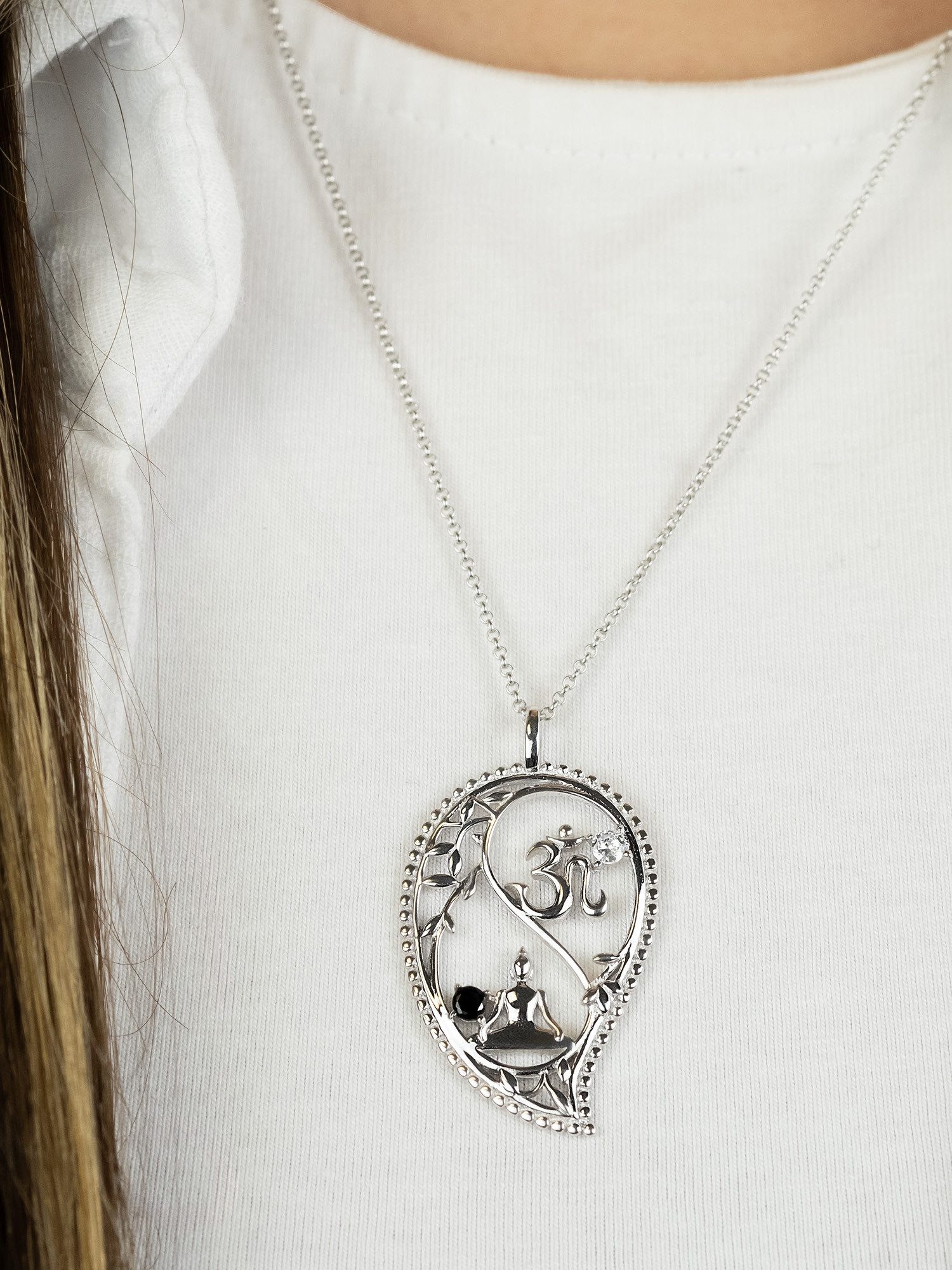 Engelsrufer Kettenanhänger Yin Yang Tropfen Balance Buddha und Om, Made in günstig online kaufen