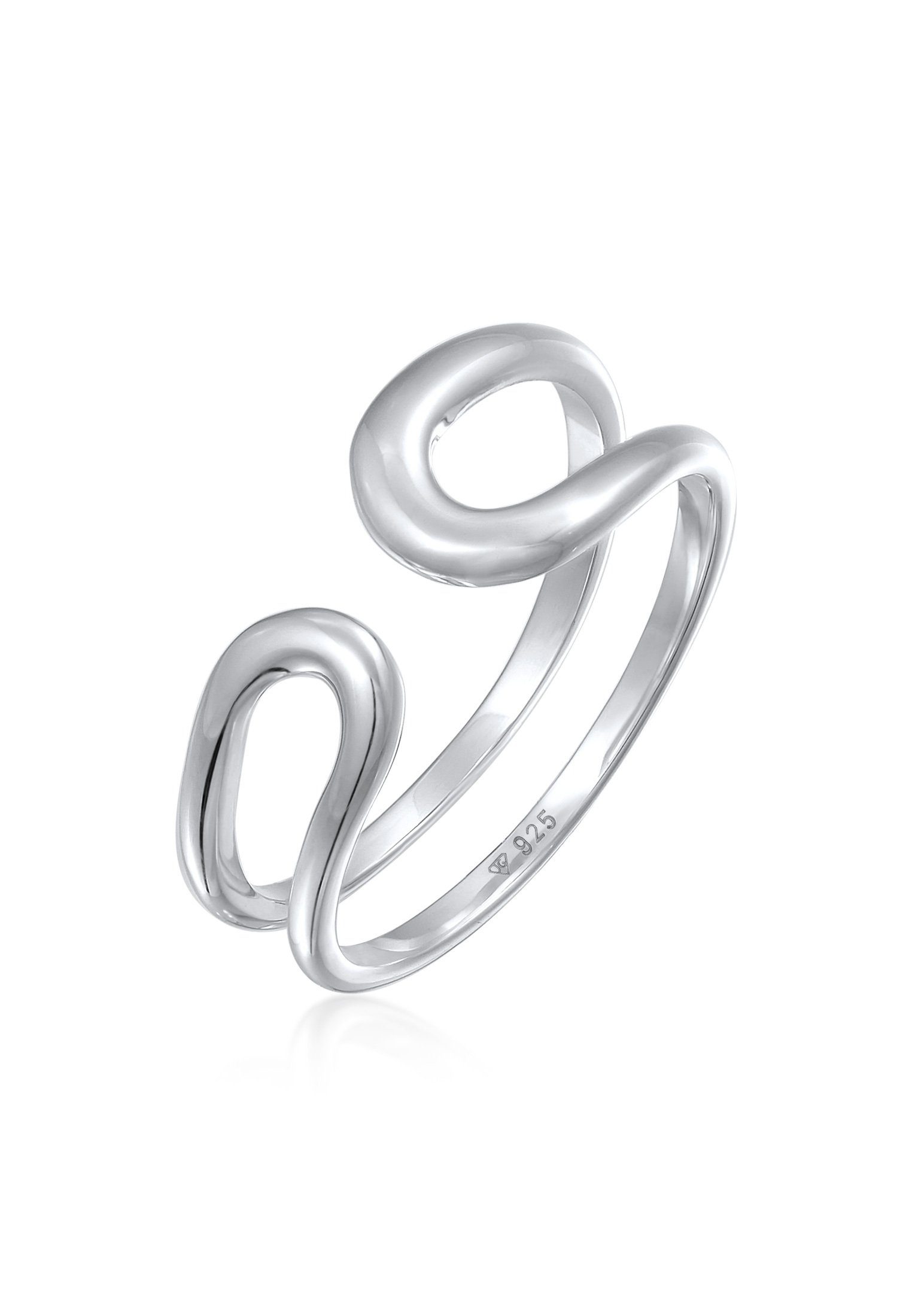 Fingerring Offen Modern Verstellbar 925 Silber