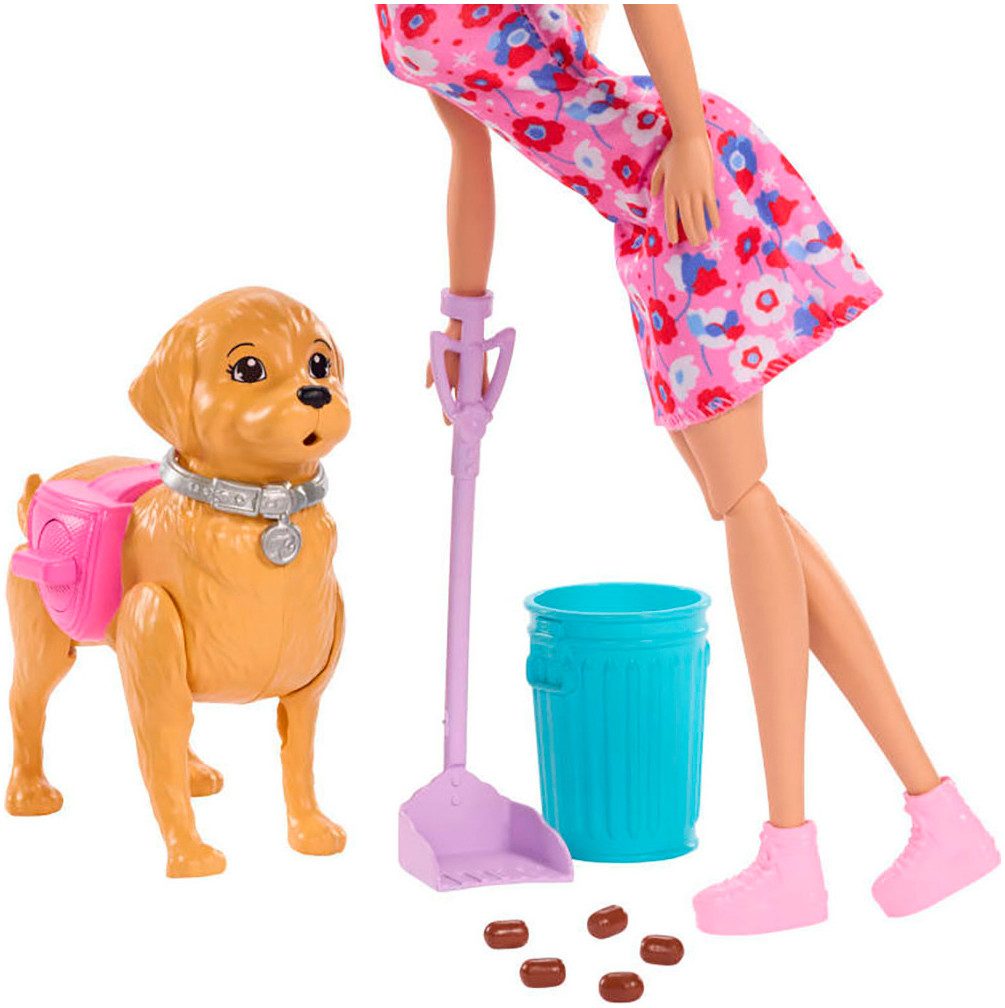 Barbie Anziehpuppe Barbie Hundespaziergang Spielset, mit Puppe – Bild 5 von 5