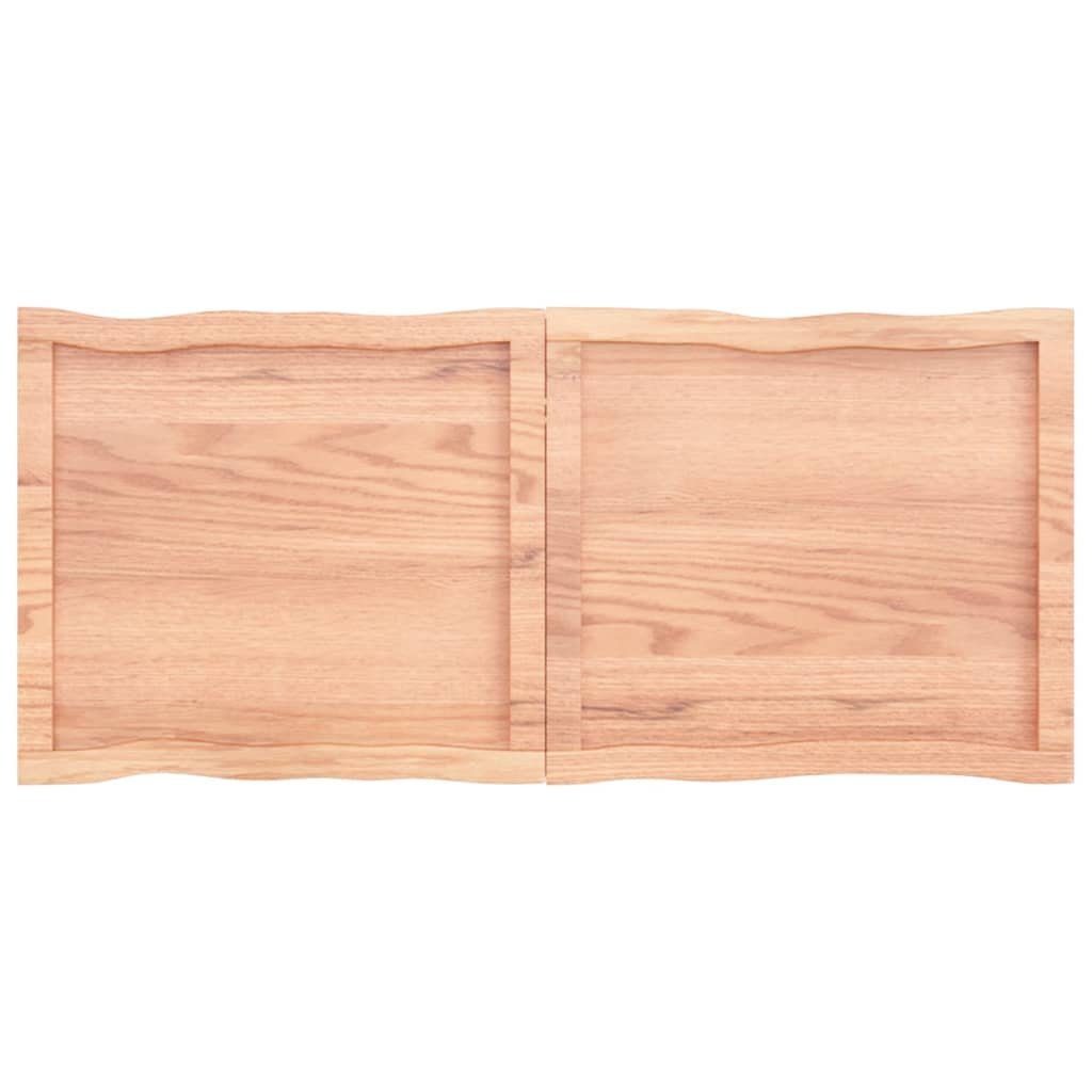 (1 120x50x(2-6) St) Behandelt cm furnicato Tischplatte Massivholz Baumkante