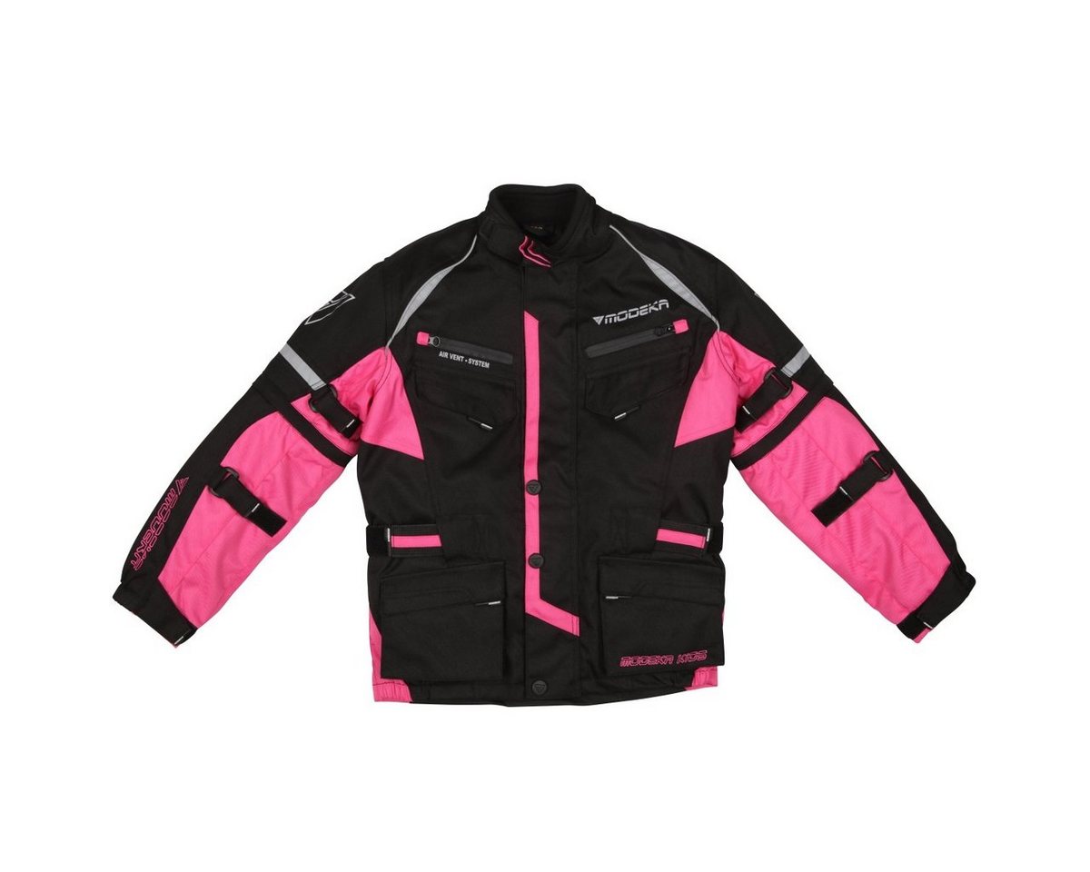 Modeka Motorradjacke Modeka Tourex II Textiljacke schwarz / pink Kids motorradjacke kinder