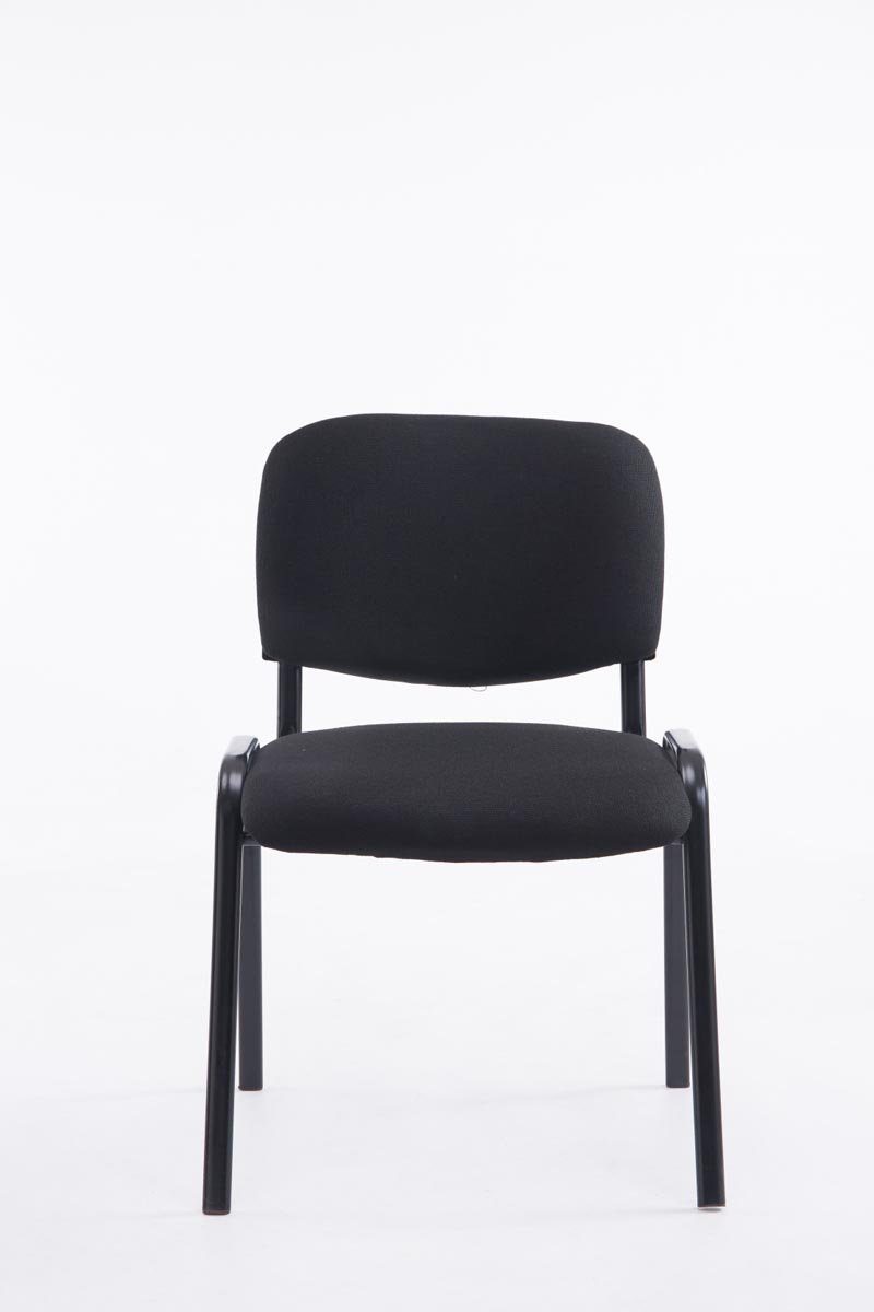 hochwertiger schwarz (Besprechungsstuhl Warteraumstuhl - - mit Keen Metall - Messestuhl), Gestell: Stoff Konferenzstuhl TPFLiving Polsterung schwarz - Besucherstuhl Sitzfläche: