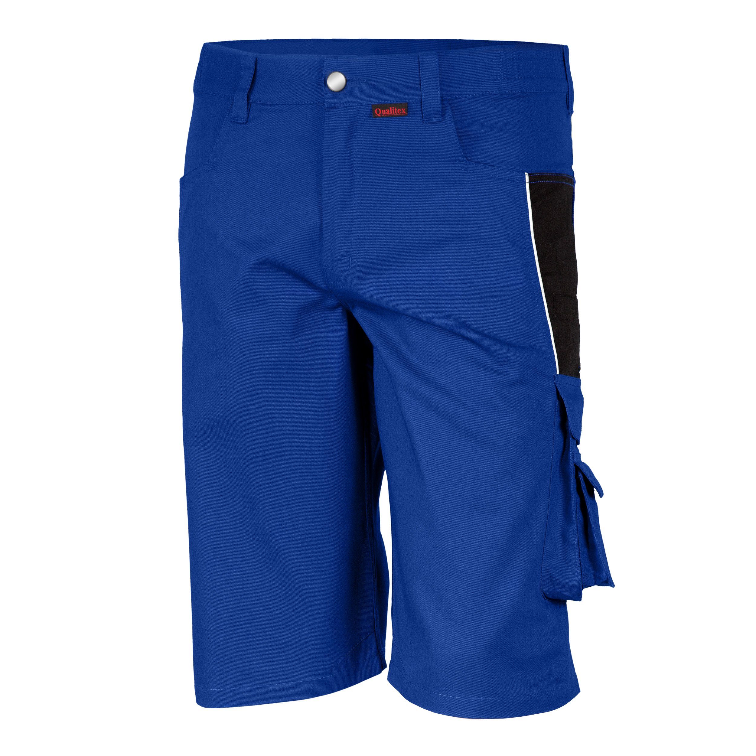QUALITEX HIGH QUALITY WORKWEAR Arbeitsshorts PRO kurze Arbeitshose MG 245 g - für PROfessionals kornblau/schwarz | Shorts