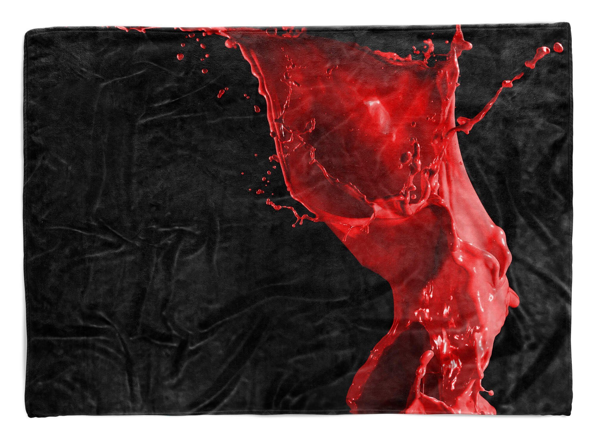 Sinus Art Handtücher Handtuch Strandhandtuch Saunatuch Kuscheldecke mit Fotomotiv Rote Farbe Momentaufnahme Sc, Baumwolle-Polyester-Mix (1-St), Handtuch