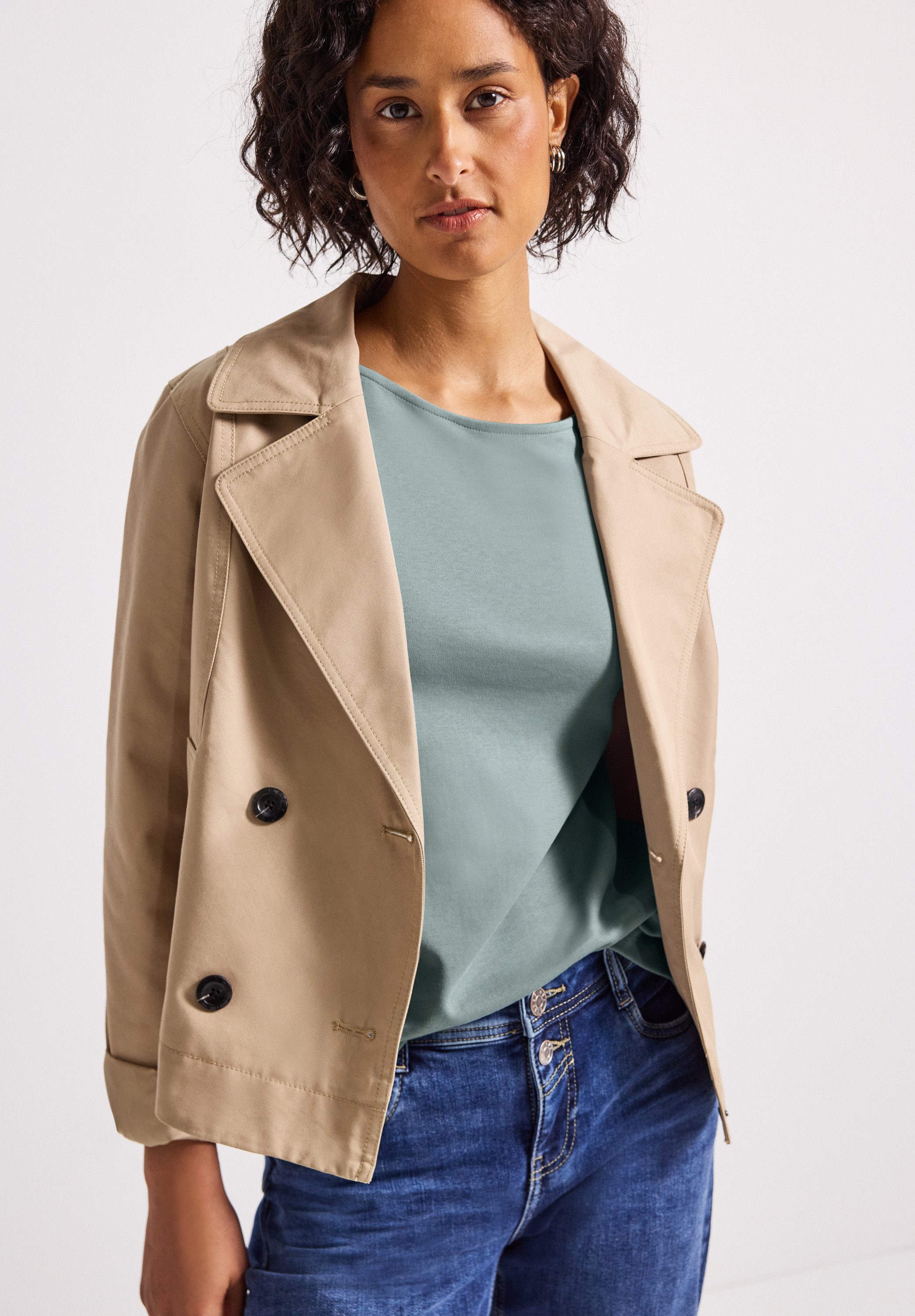 STREET ONE 3/4-Arm-Shirt U-Boot-Ausschnitt und 3/4-Ärmel günstig online kaufen