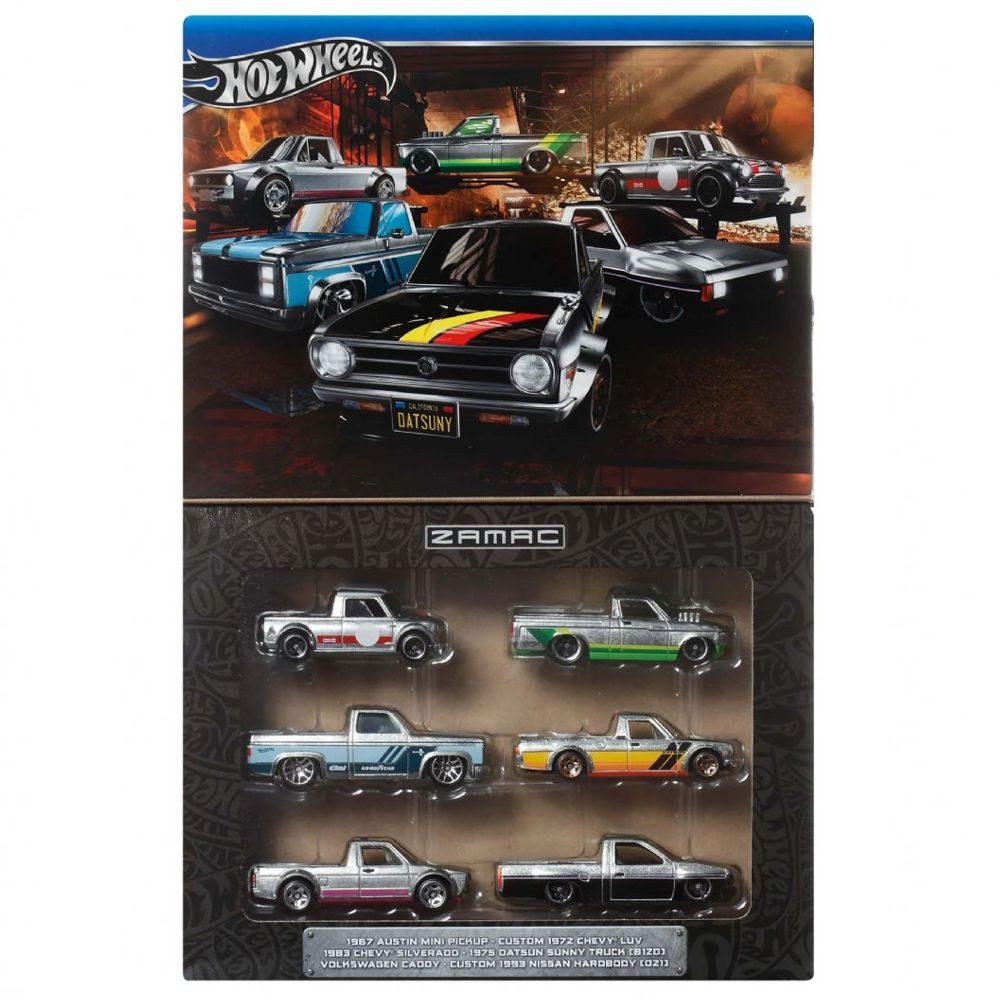 Hot Wheels Spielzeug-Rennwagen Ride on Hot Wheels Zamak Silber HRX57 Multipack 6 Fahrzeuge