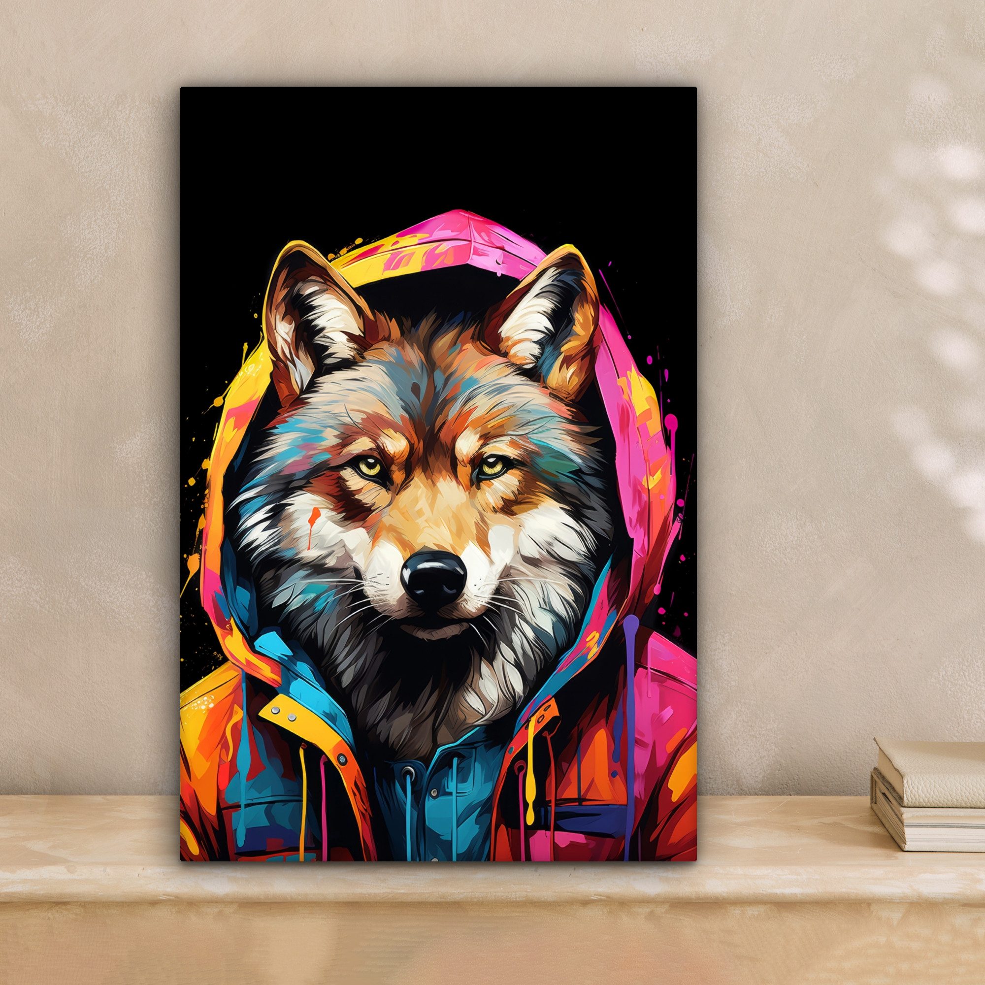 OneMillionCanvasses® Leinwandbild Graffiti - Wolf - günstig online kaufen