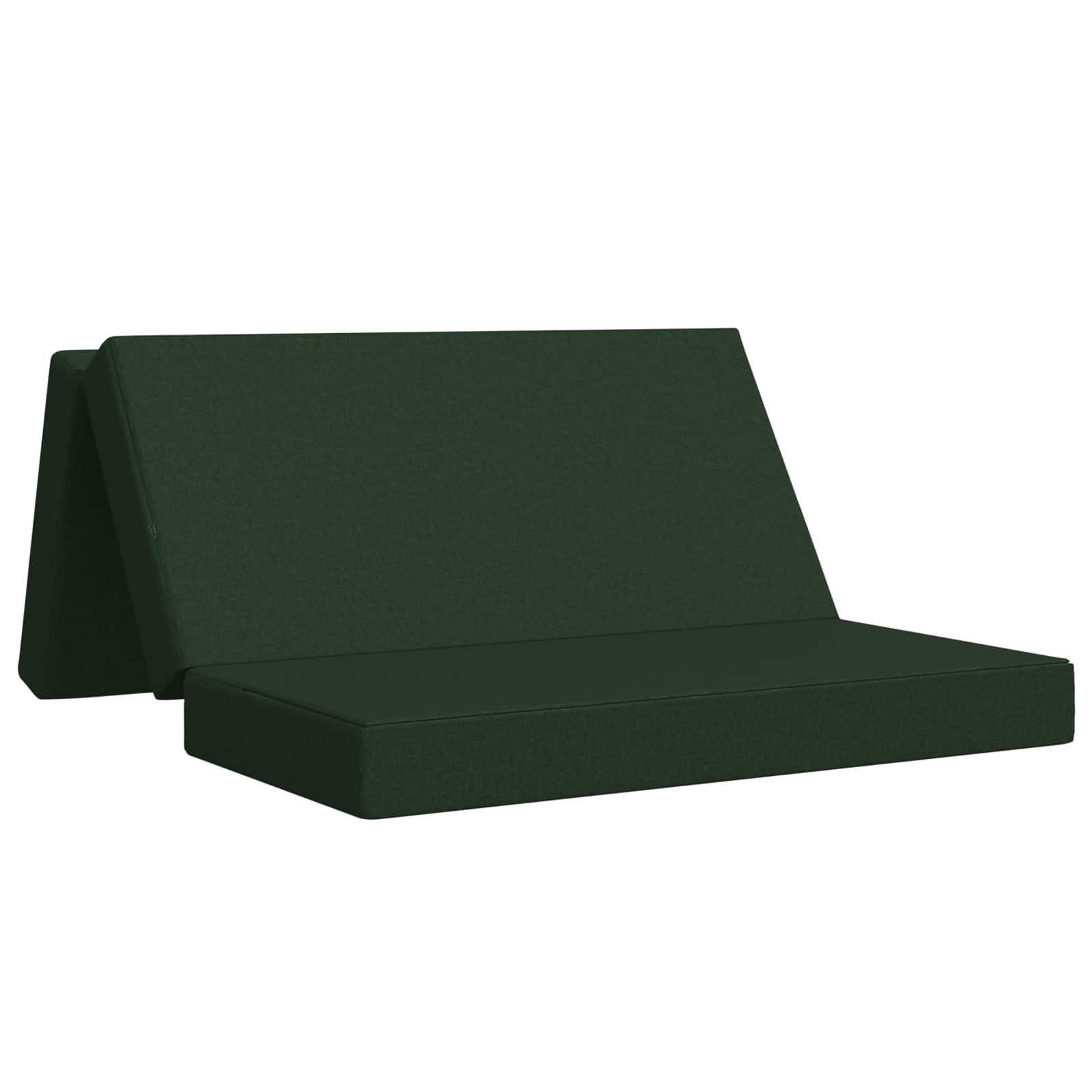 vidaXL Bett Klappsofa Bett 120 x 67 x 45 cm Dunkelgrün (1-tlg)
