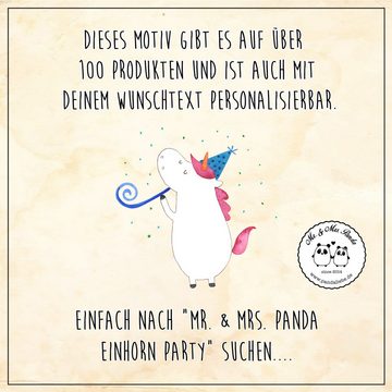 Mr. & Mrs. Panda Rotweinglas Einhorn Party - Transparent - Geschenk, Geschenk für Weinliebhaber, K, Premium Glas, Feine Lasergravur