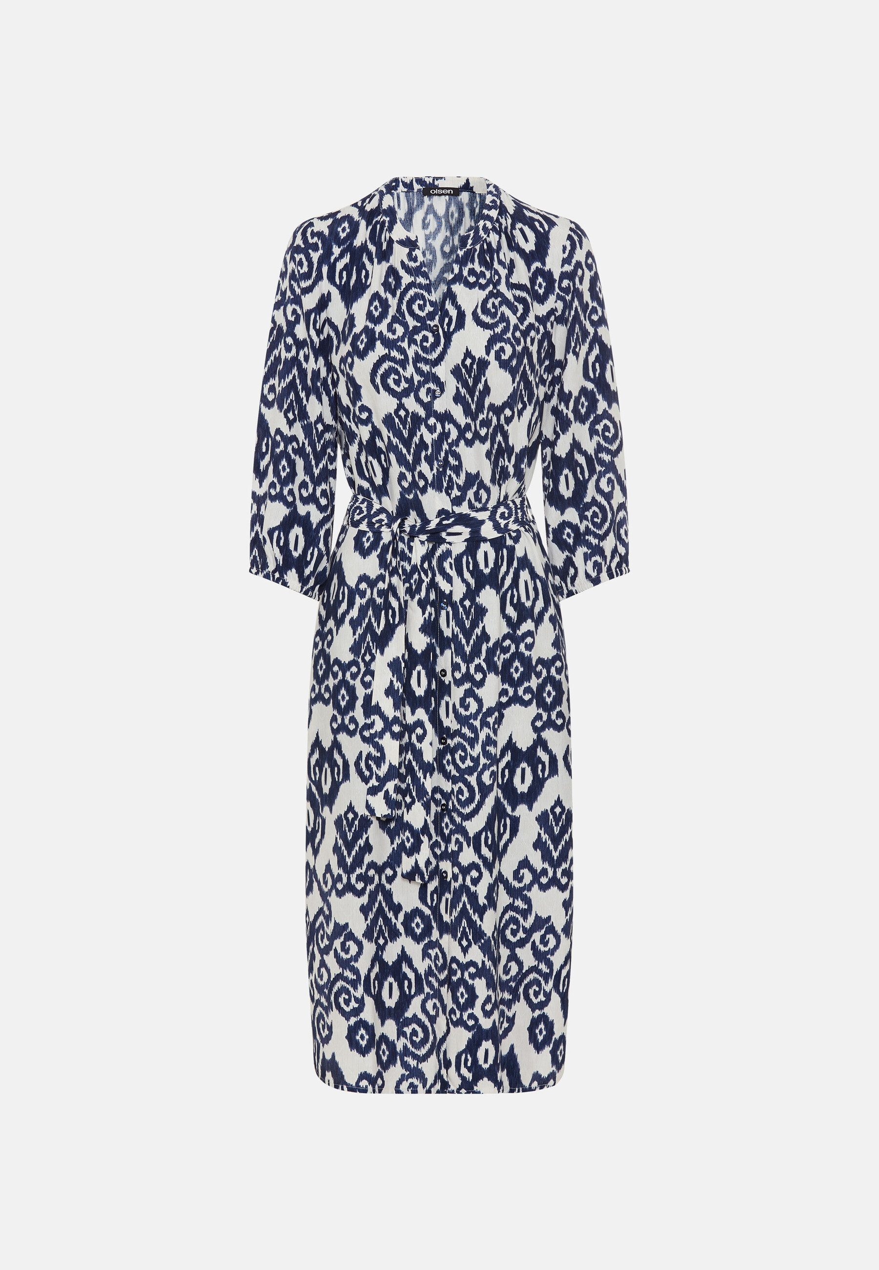 Olsen Midikleid mit Taillengürtel
