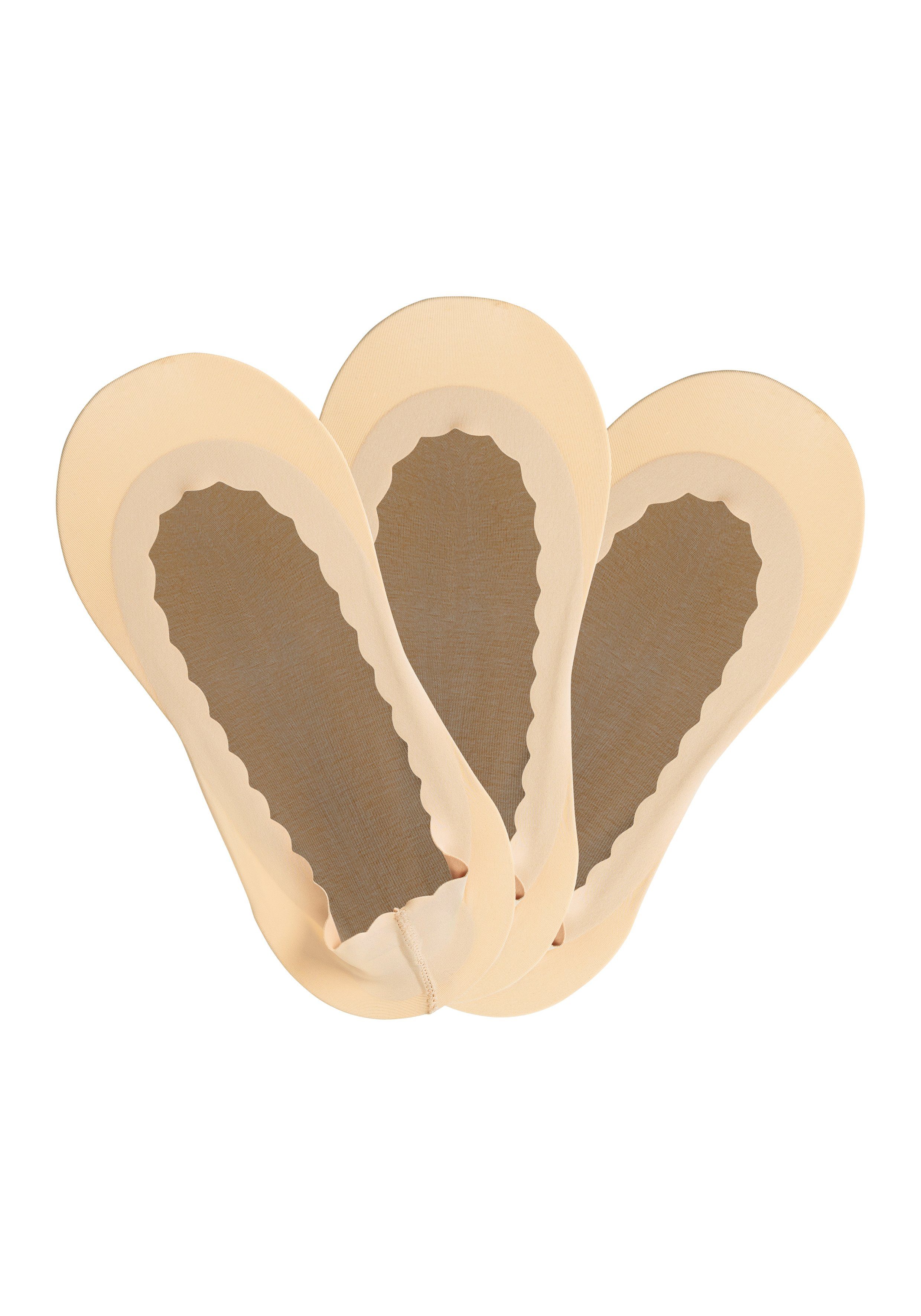 LASCANA Feinfüßlinge (Packung, 3-Paar) nicht auftragend, mit Baumwollsohle