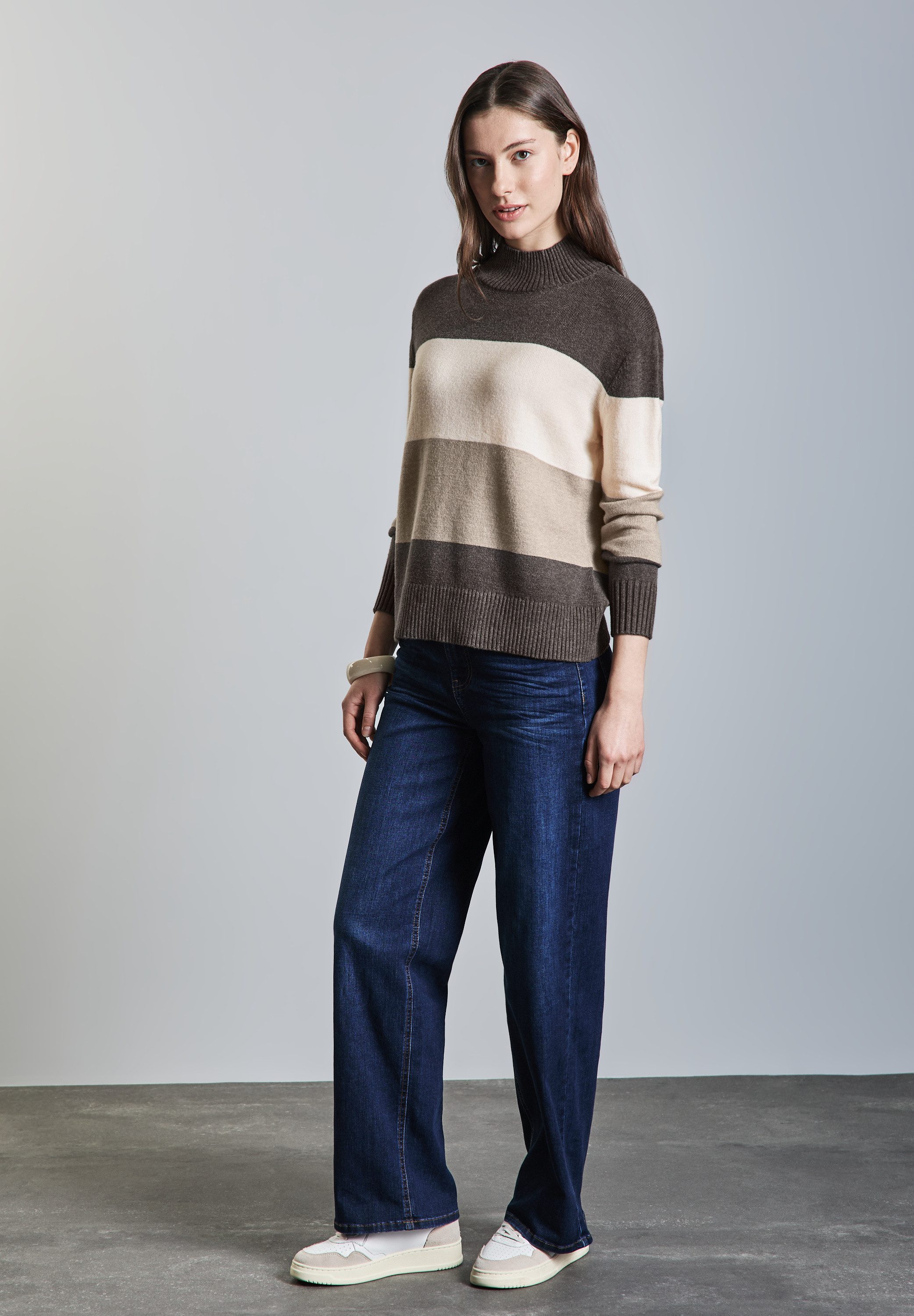 STREET ONE Strickpullover aus softem Materialmix